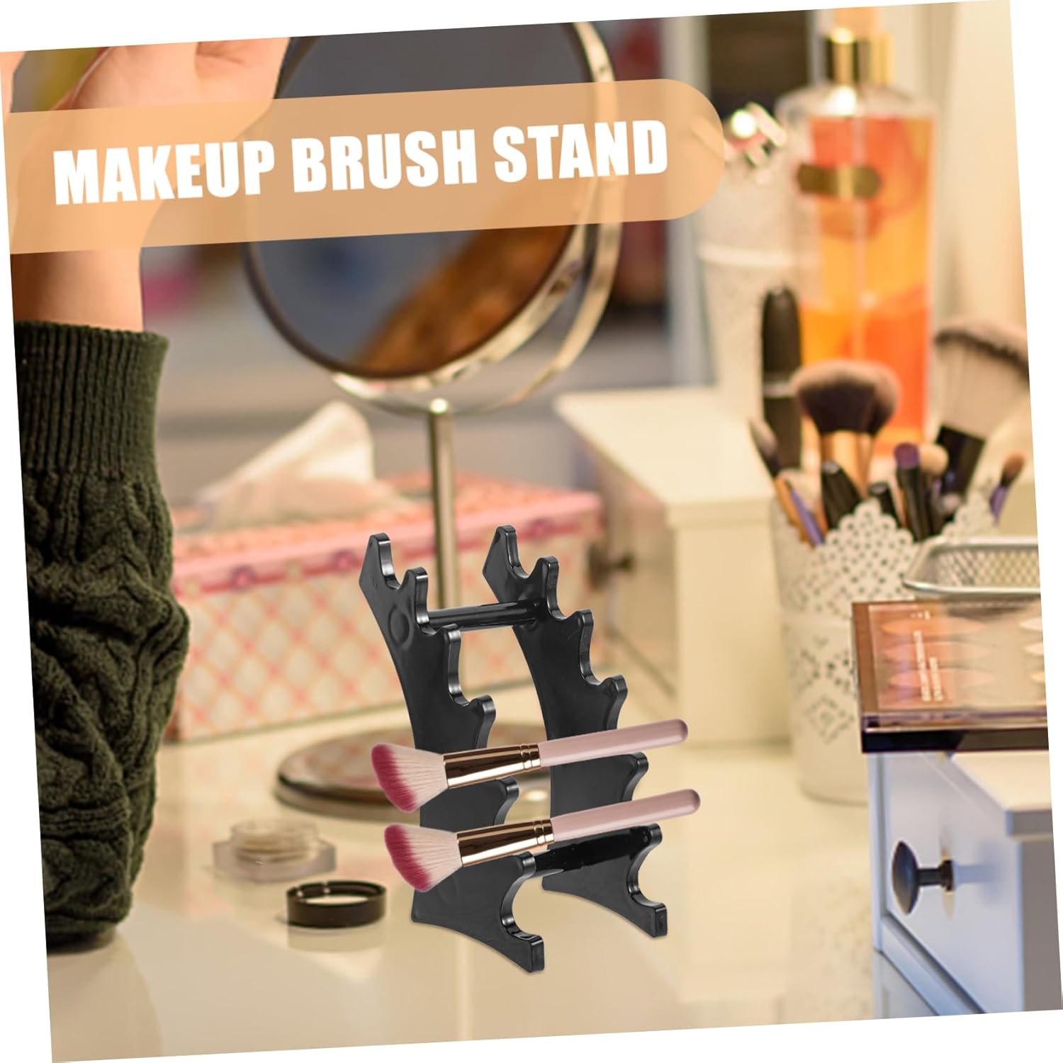 VICASKY Makeup Brush Drying Rack Organizer Display Stand