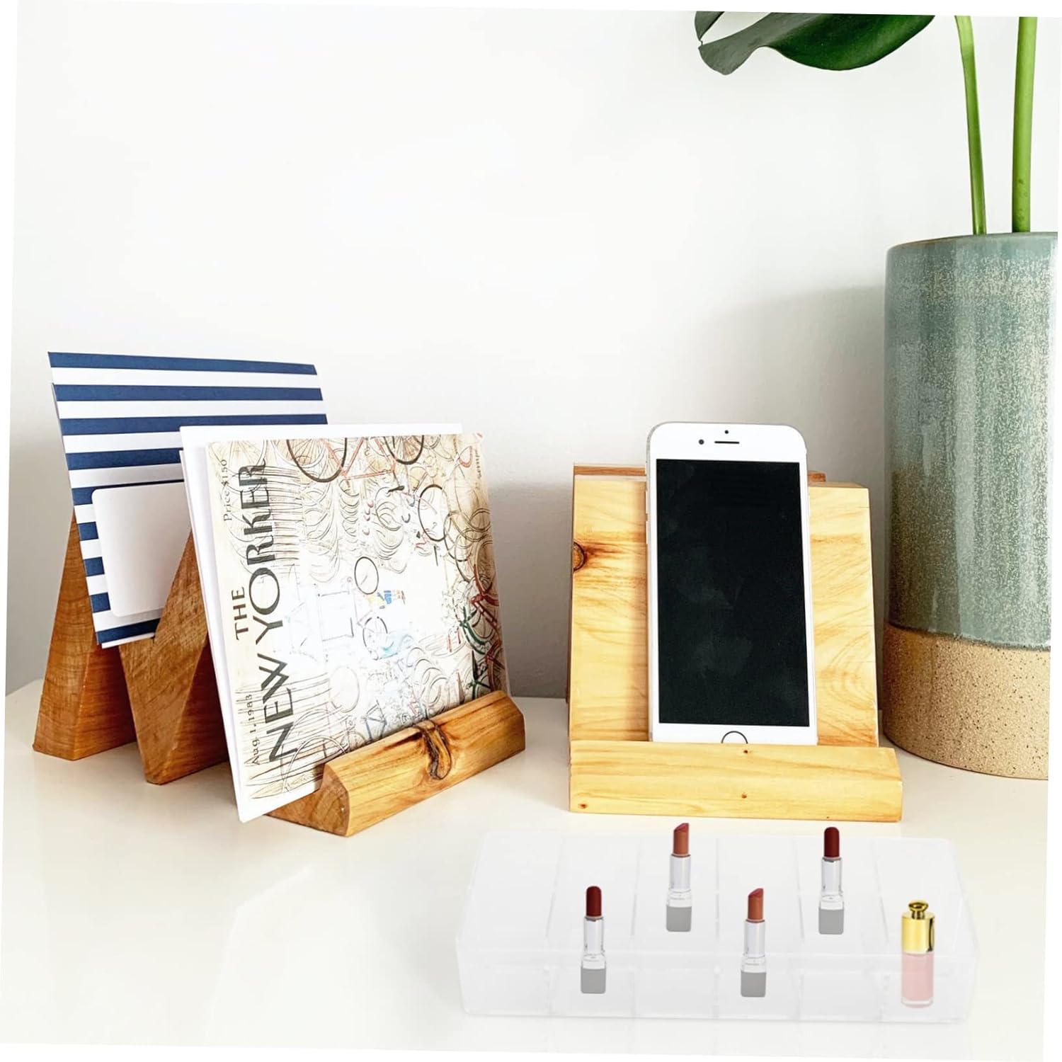 Plastic Nail Polish Organizer 10 Slot Makeup Display Case