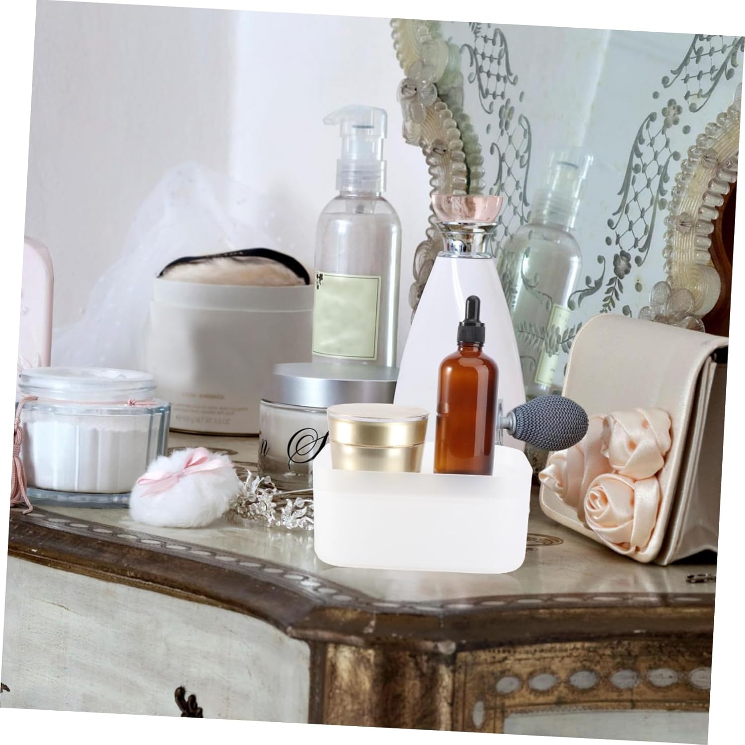 1Pc Desktop Cosmetic Storage Box for Home Organization