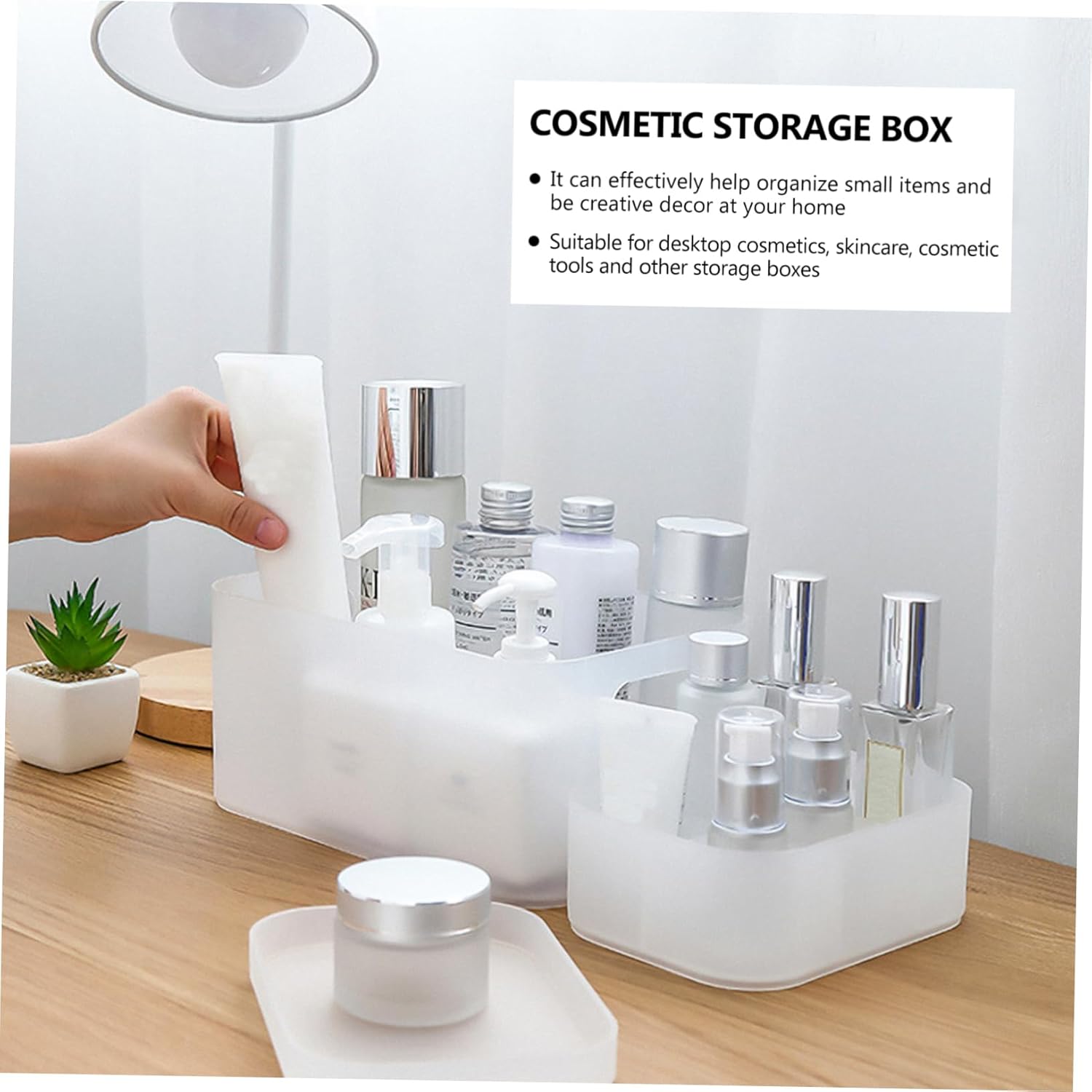 Outanaya Cosmetic Storage Case Dust Box for Makeup and Skincare Organization
