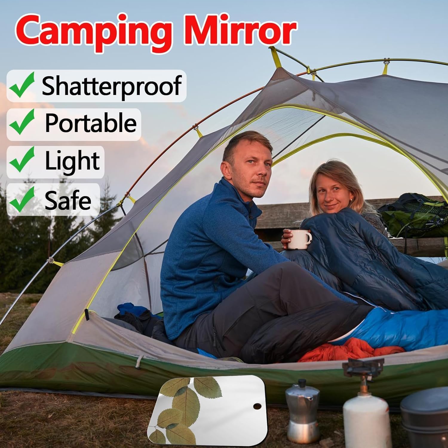 NKJVE Shatterproof Fogless Shower Mirror for Shaving and Makeup