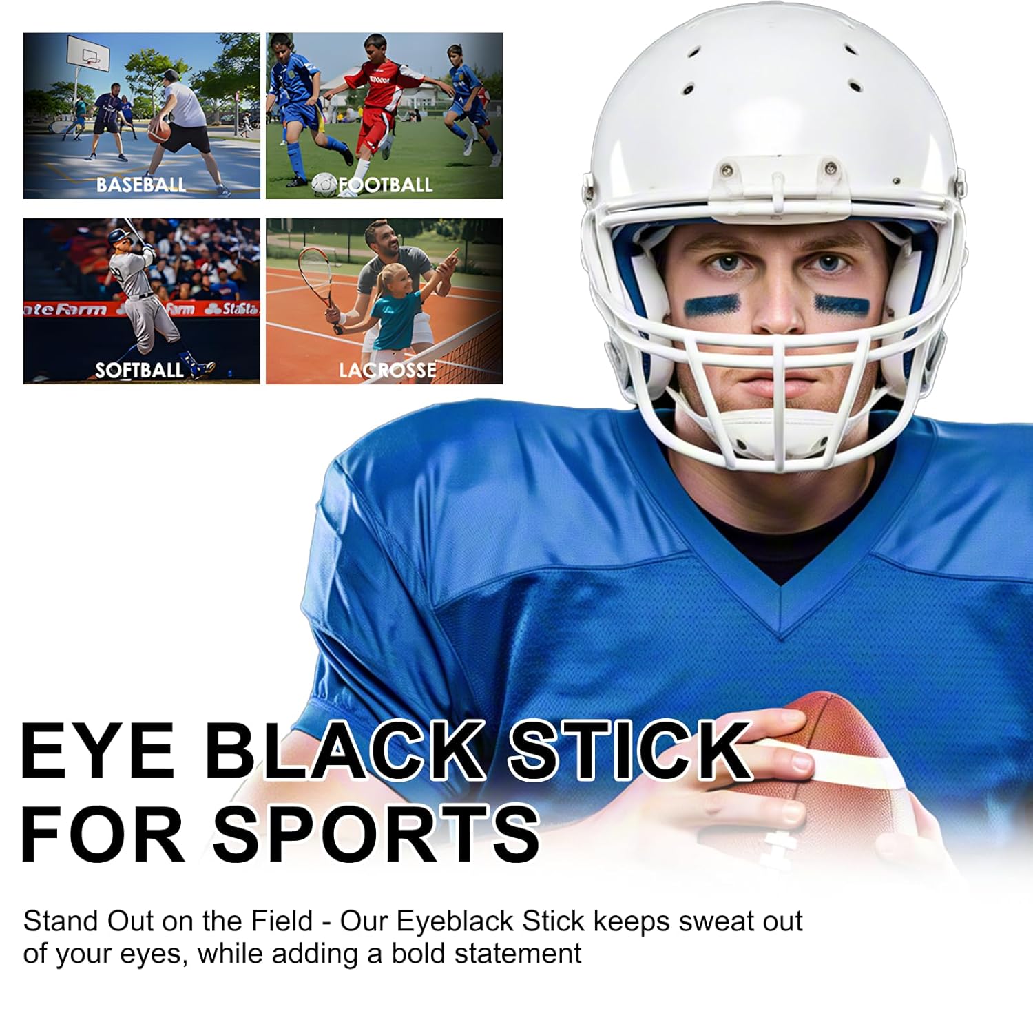 2 Pcs Green Eye Black Stick for Sports Halloween Makeup