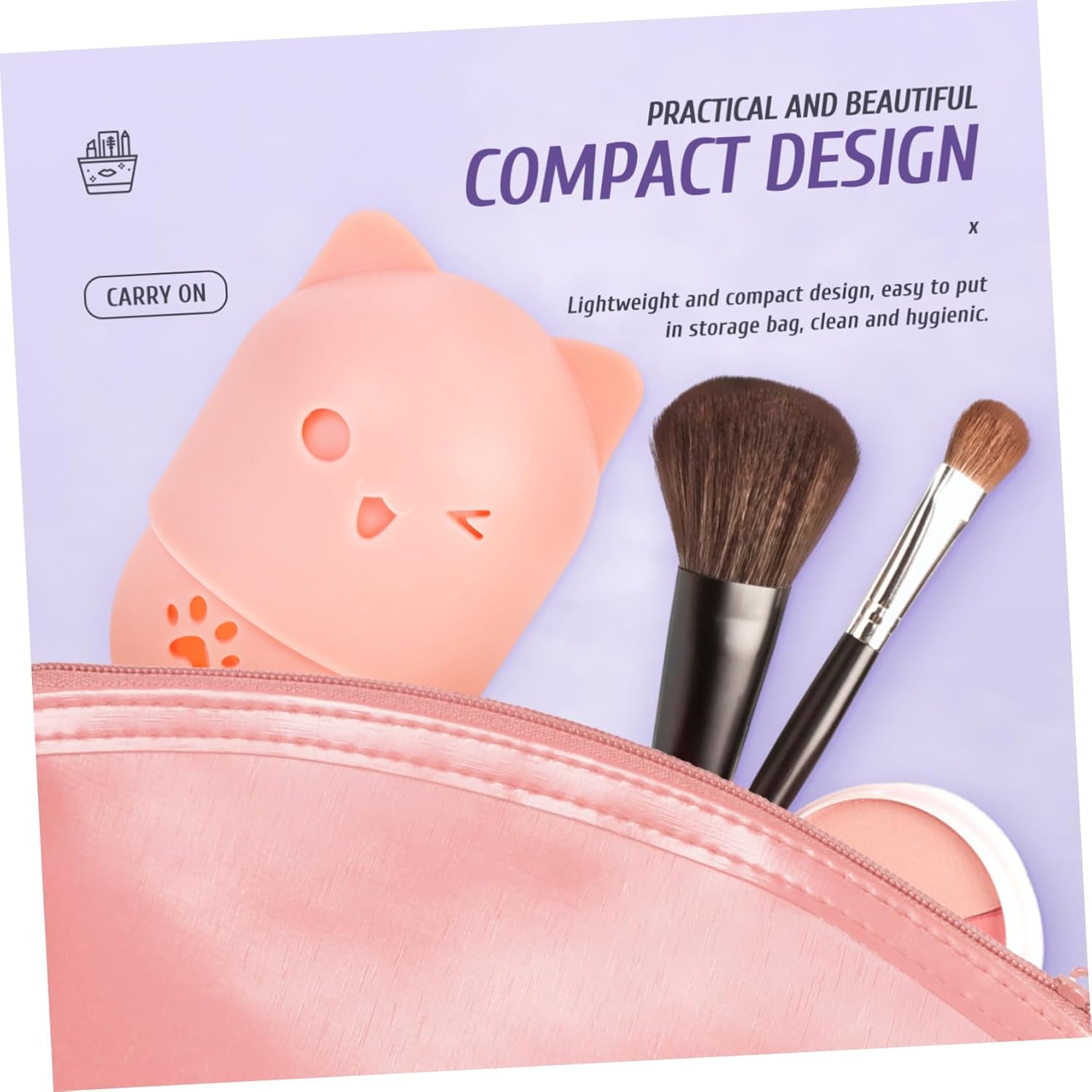 SAFIGLE Cosmetic Sponge Holder Case Organizer