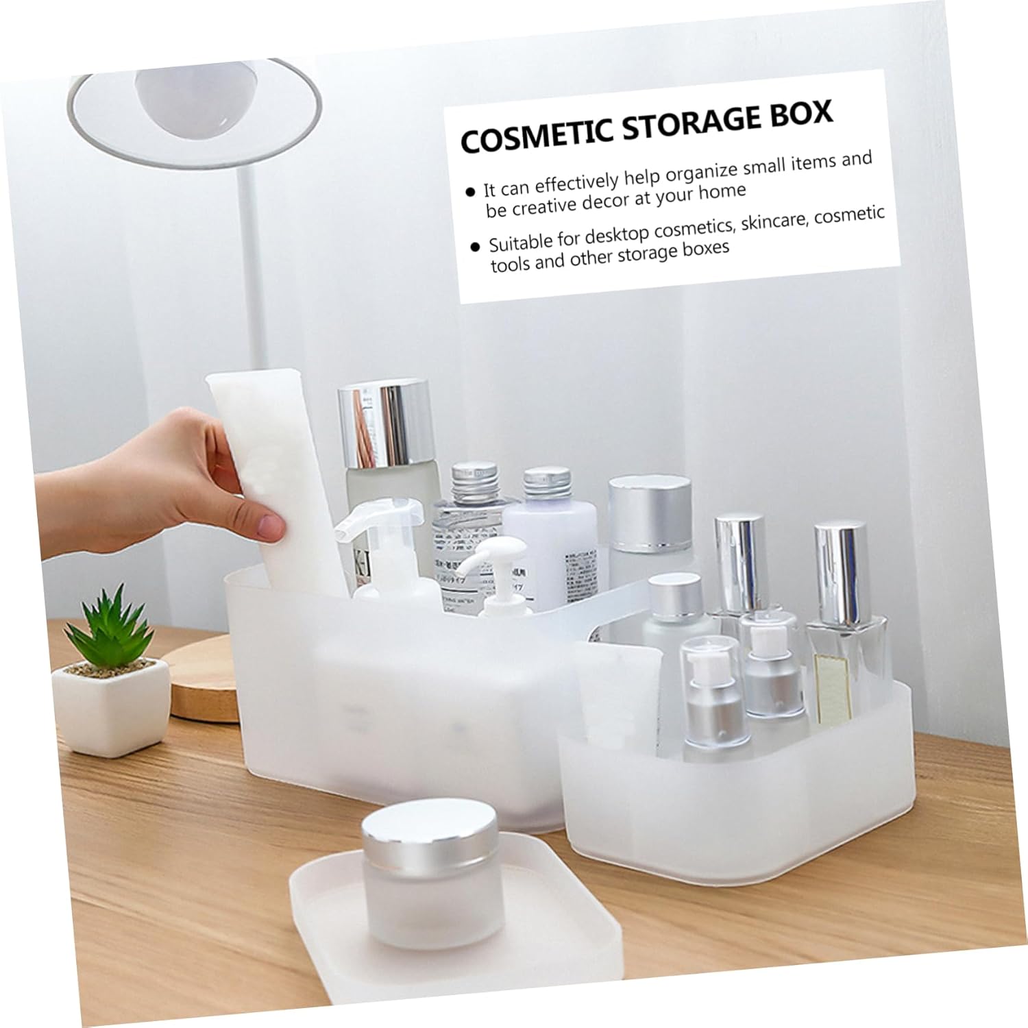 VALICLUD Desktop Cosmetic Storage Box Makeup Organizer