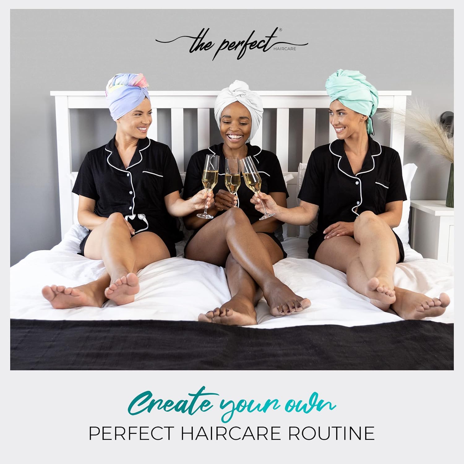 Microfiber Hair Towel Wrap with 2 Drying Ties - Anti-Frizz Gentle