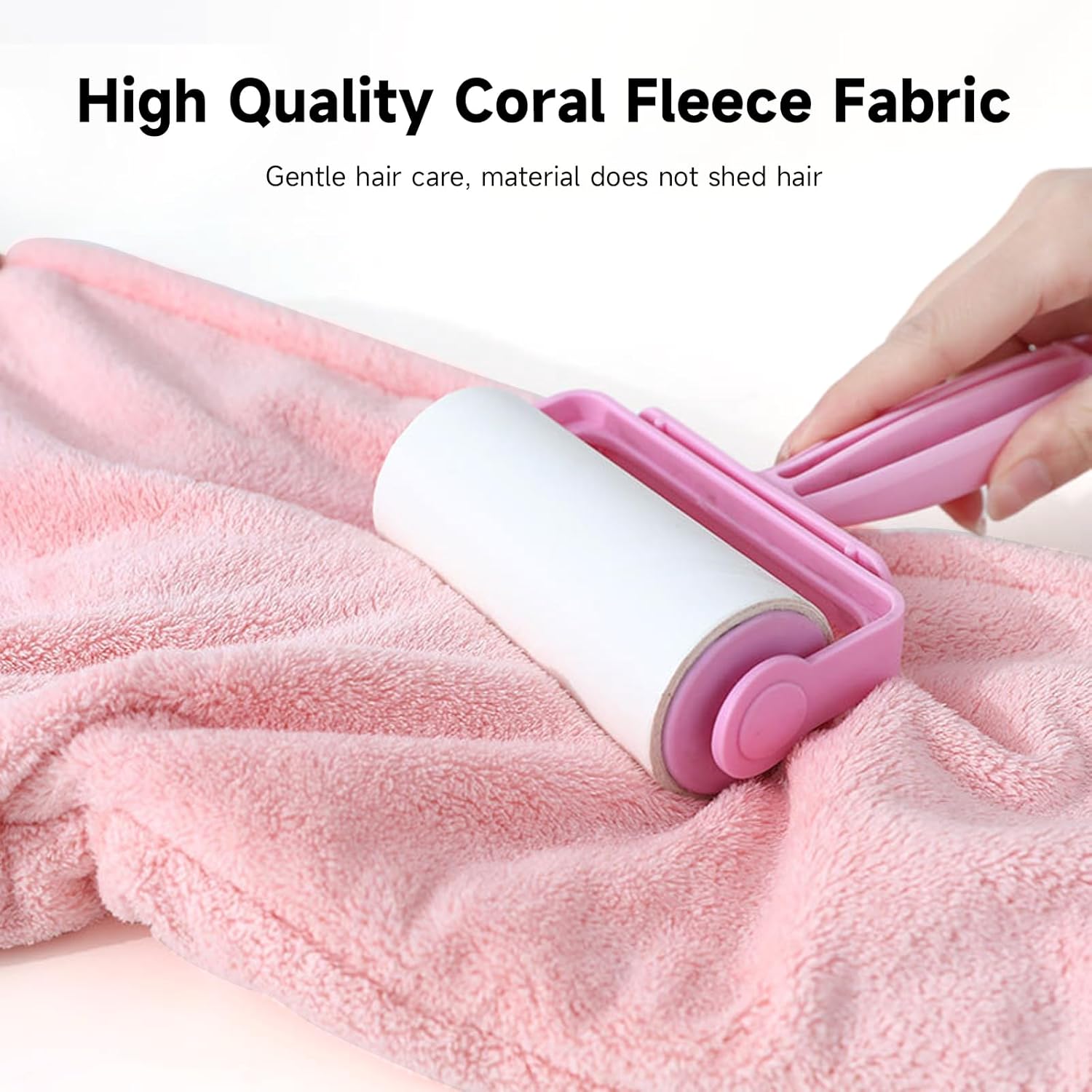 XPZKAIYUE Microfiber Hair Towel Wrap for Women and Kids Pink White