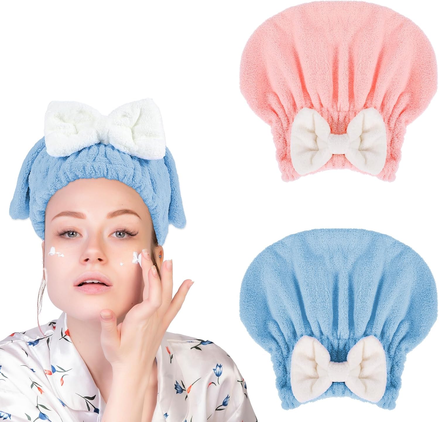 YUXIANLB Ultra Absorbent Hair Drying Towel 2 Pcs