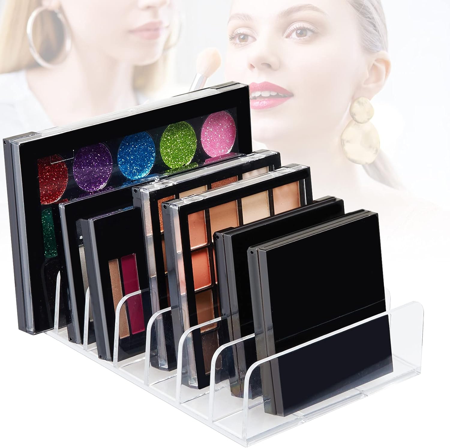 Croudoa 7 Section Acrylic Eyeshadow Palette Organizer
