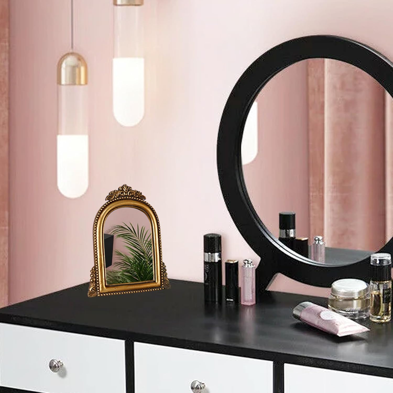 OIGUMR Baroque Resin Frame Mirror 96x65 Inch