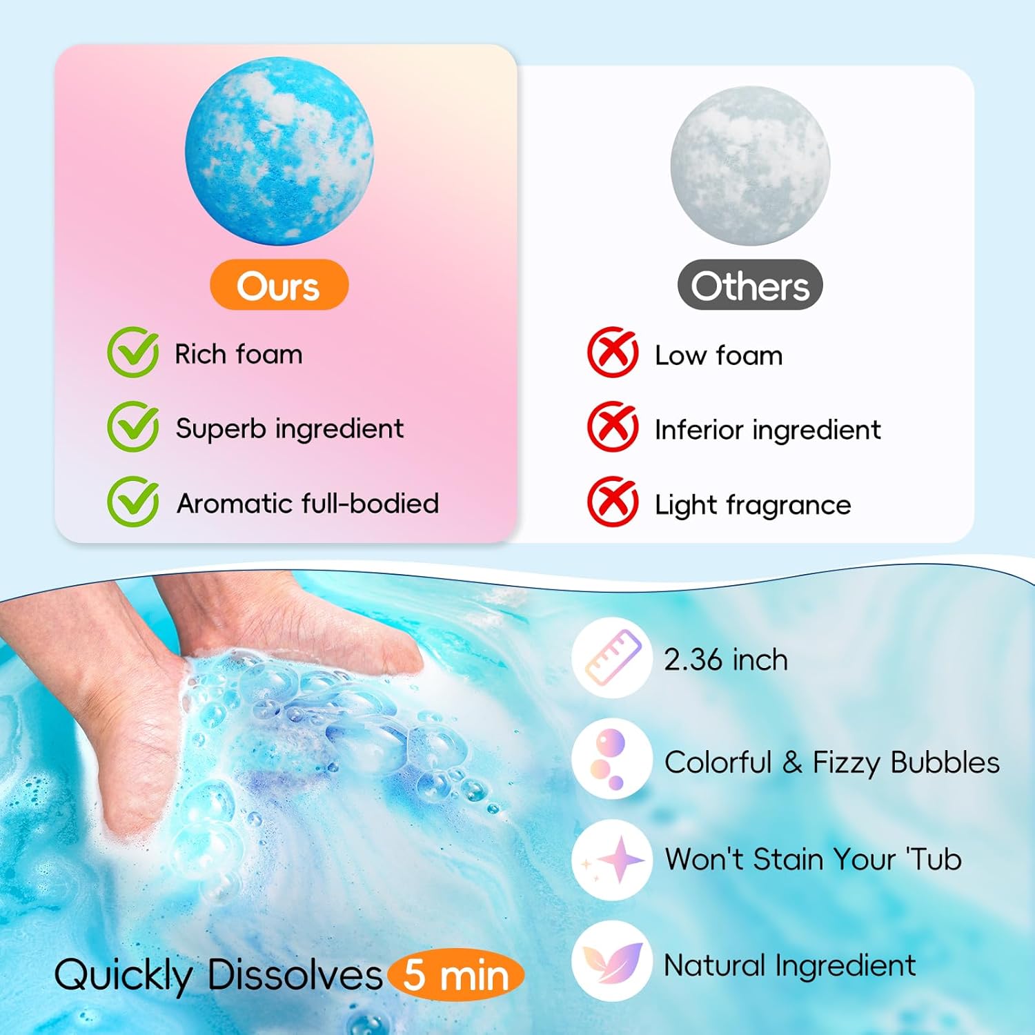 Gaayou Bath Bombs Gift Set - 9 Pack with Surprise Animal Toys