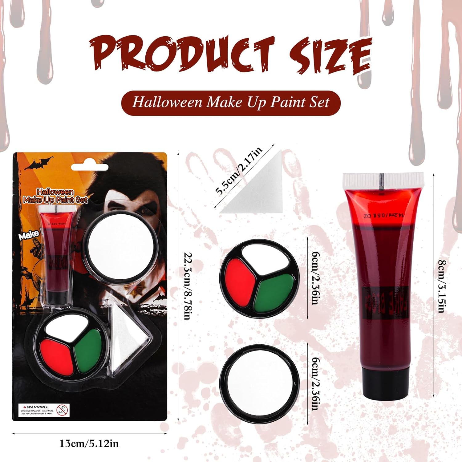 SOMGKIN Face Body Paint Set Halloween Cosplay SFX Makeup