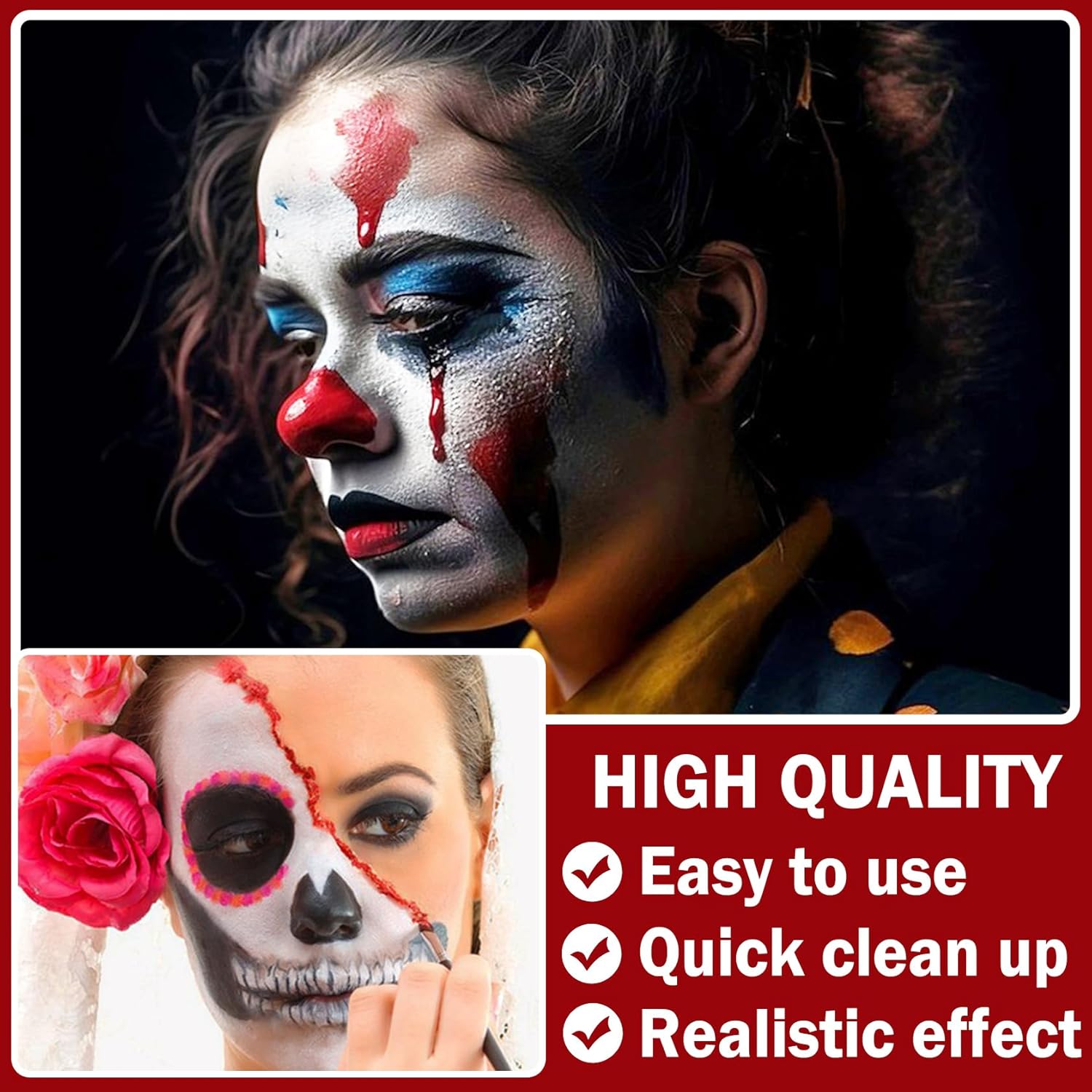 CAHIUYOA Fake Blood Cream for Halloween Costume Makeup