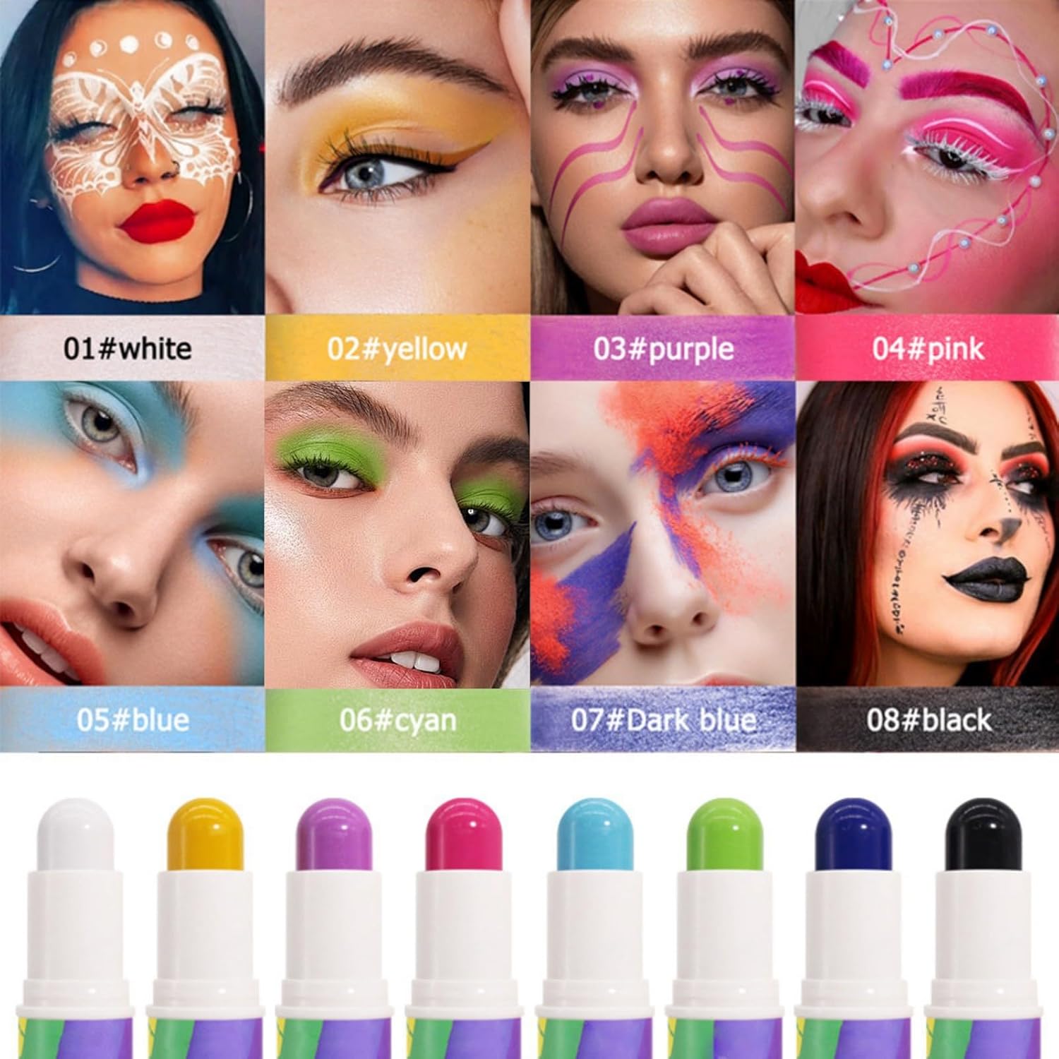 Dark Blue Body Paint Stick Non-Toxic Waterproof
