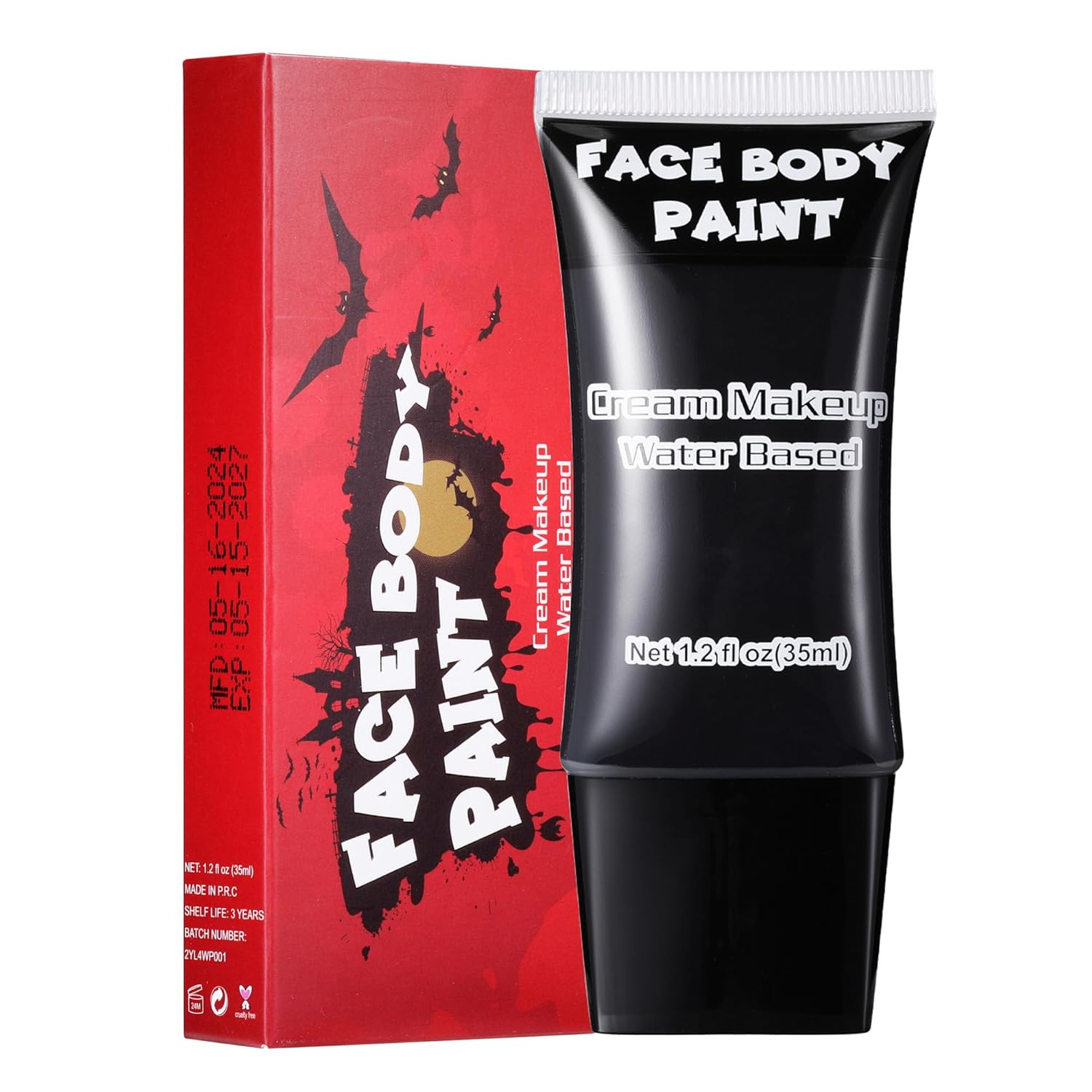 Wismee Black Face Paint 12 Fl Oz Halloween Makeup Kit