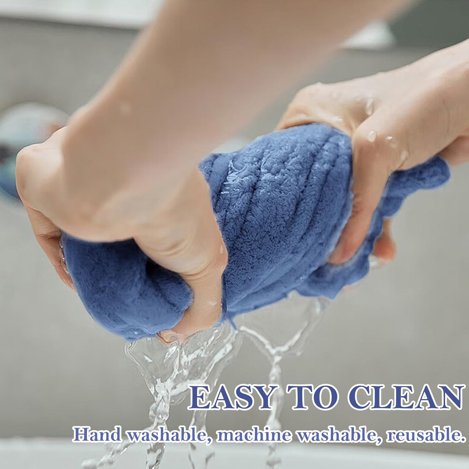 Ptwola Microfiber Hair Drying Towel Wrap with Bowknot