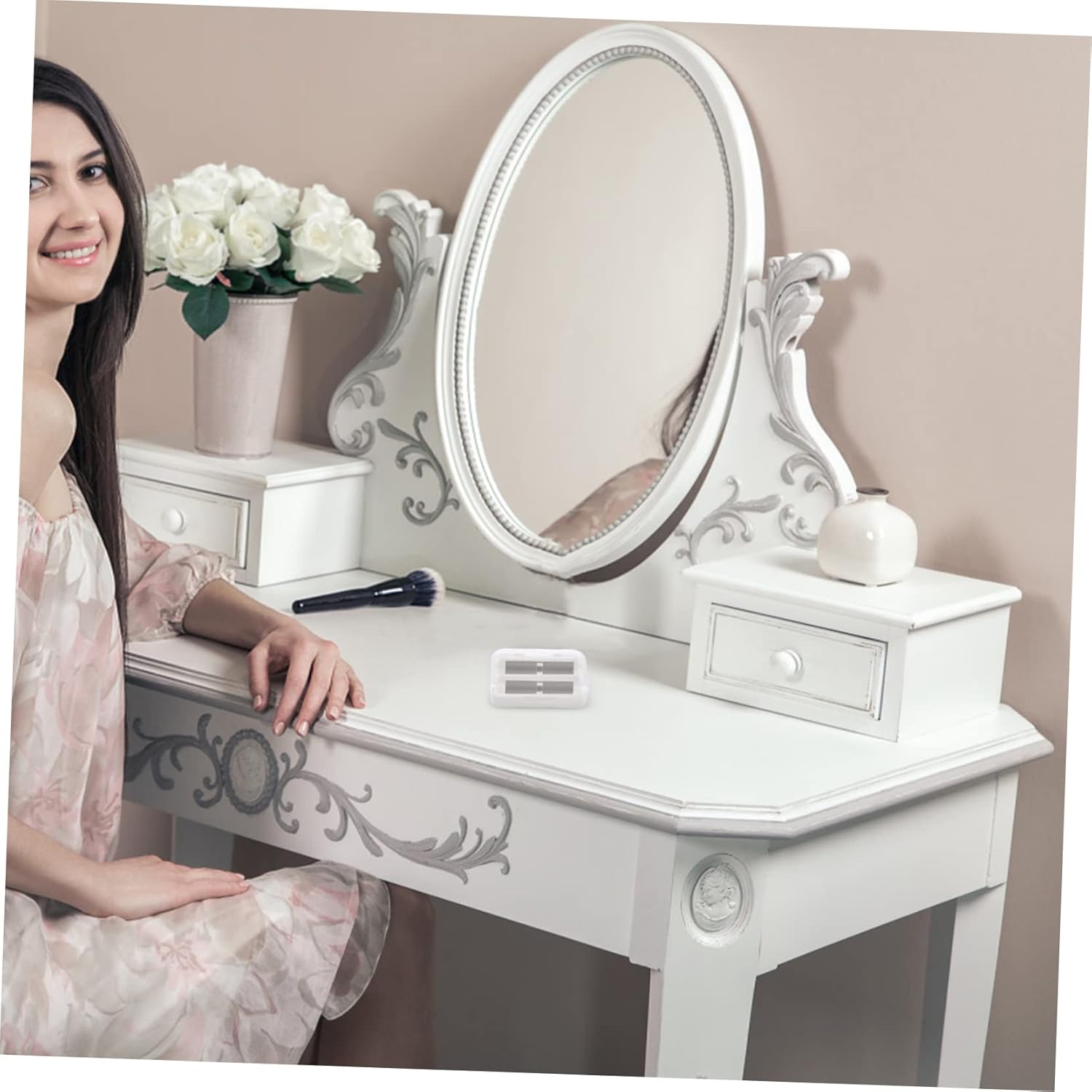 Ipetboom Cosmetic Organizer Box with Mirror 1