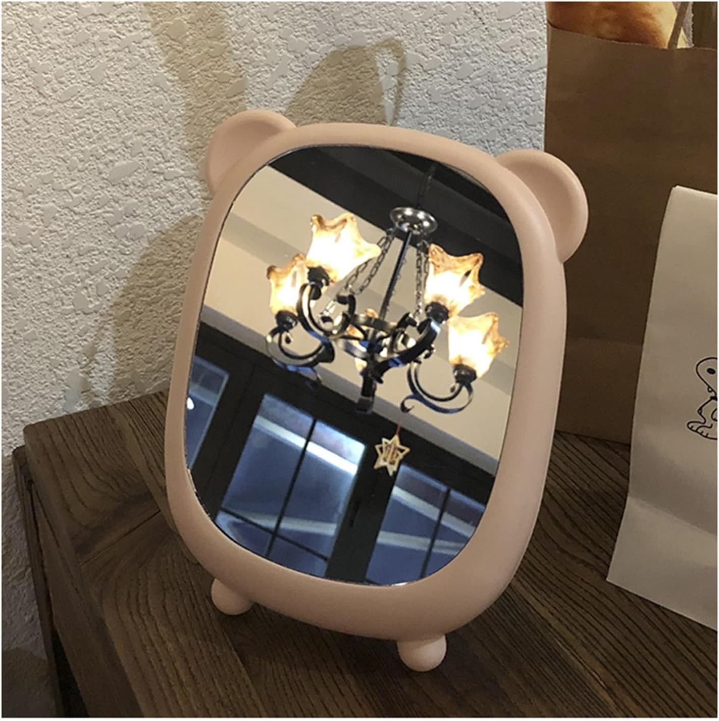 APLUSH Portable Folding Makeup Mirror with Wall Mount