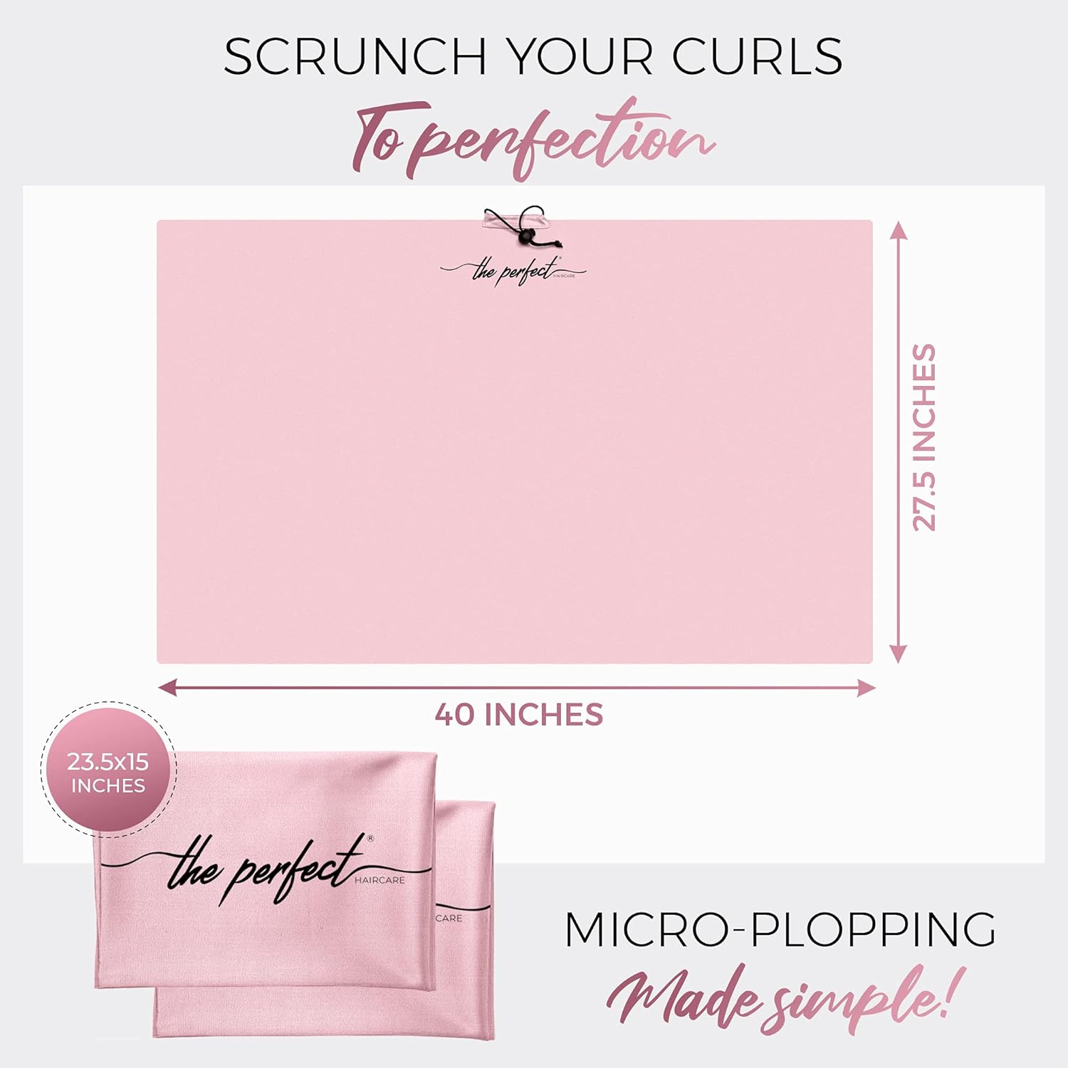 THE PERFECT HAIRCARE Curly Hair Microfiber Plopping Set