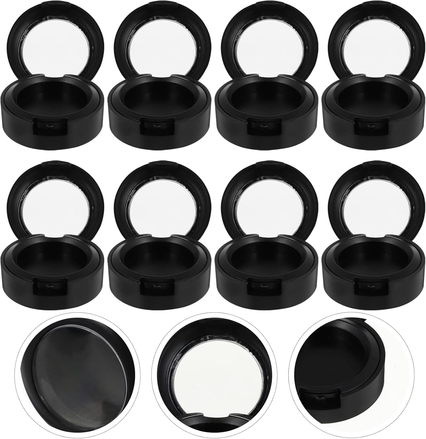 SAFIGLE 8Pcs Durable Plastic Eyeshadow Compact Case