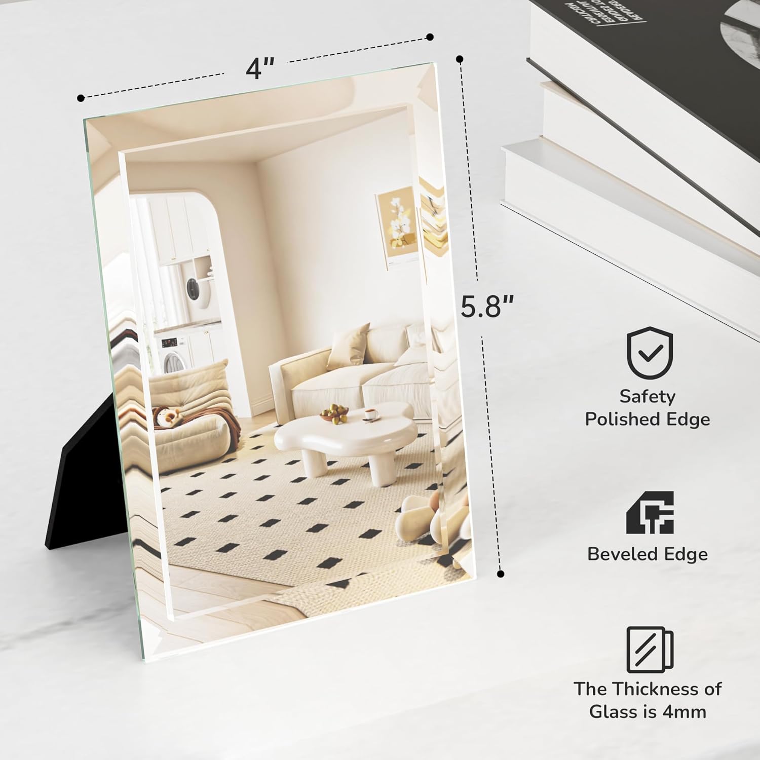 Fun Memories 4x58 Inch Frameless Travel Mirror 1