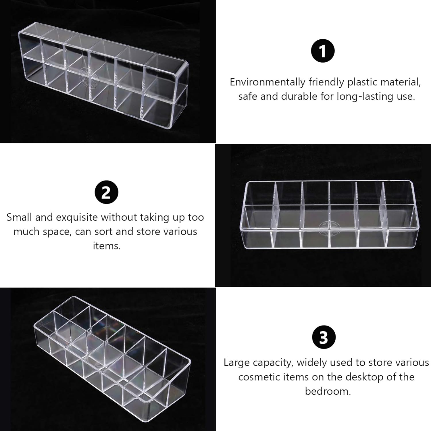 Cabilock Transparent Lipstick Storage Case Organizer