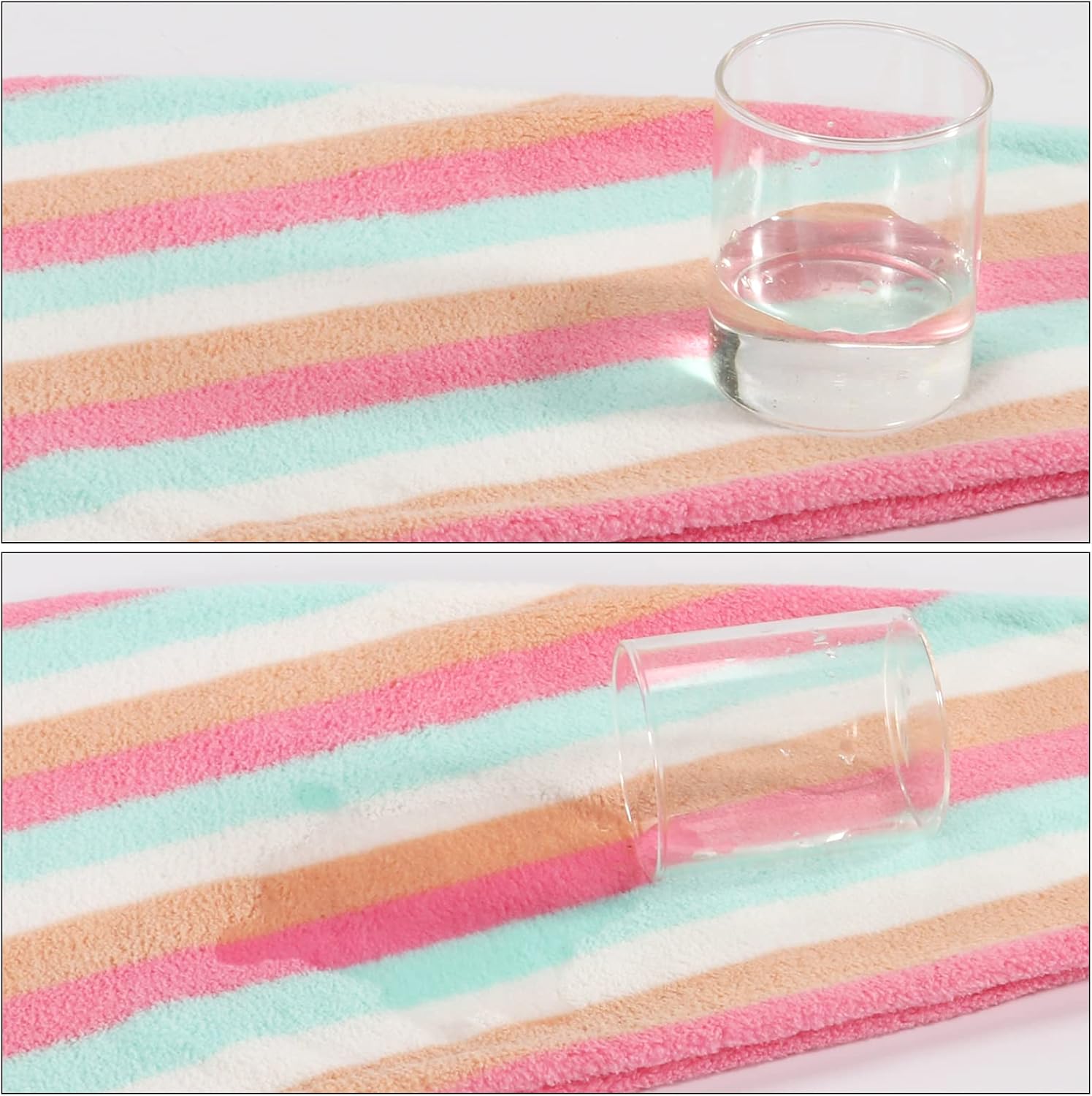 AuroTrends Microfiber Hair Towel 2Pack - Rainbow Set