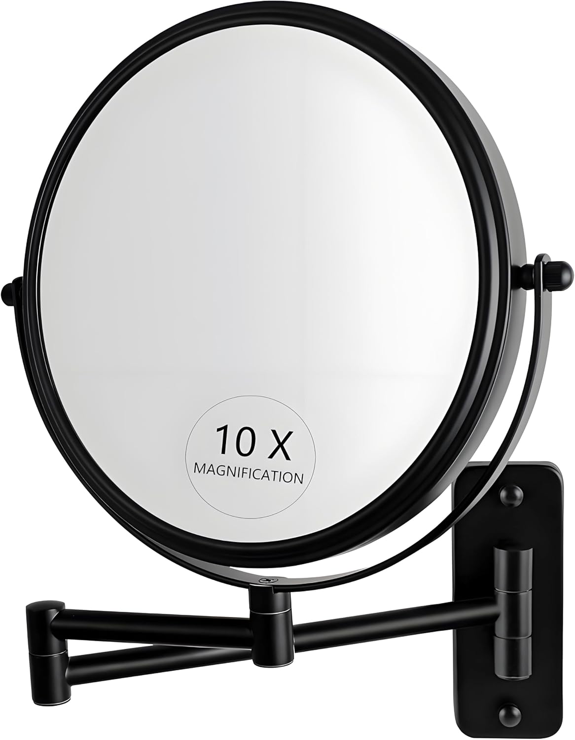 JANEEVA 8 Inch Wall Mounted Makeup Mirror with 360 Extendable Arm
