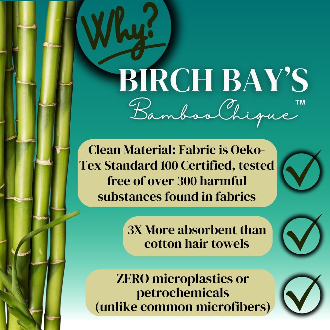 Birch Bay Hair Towel Wrap for Kids Set of 2
