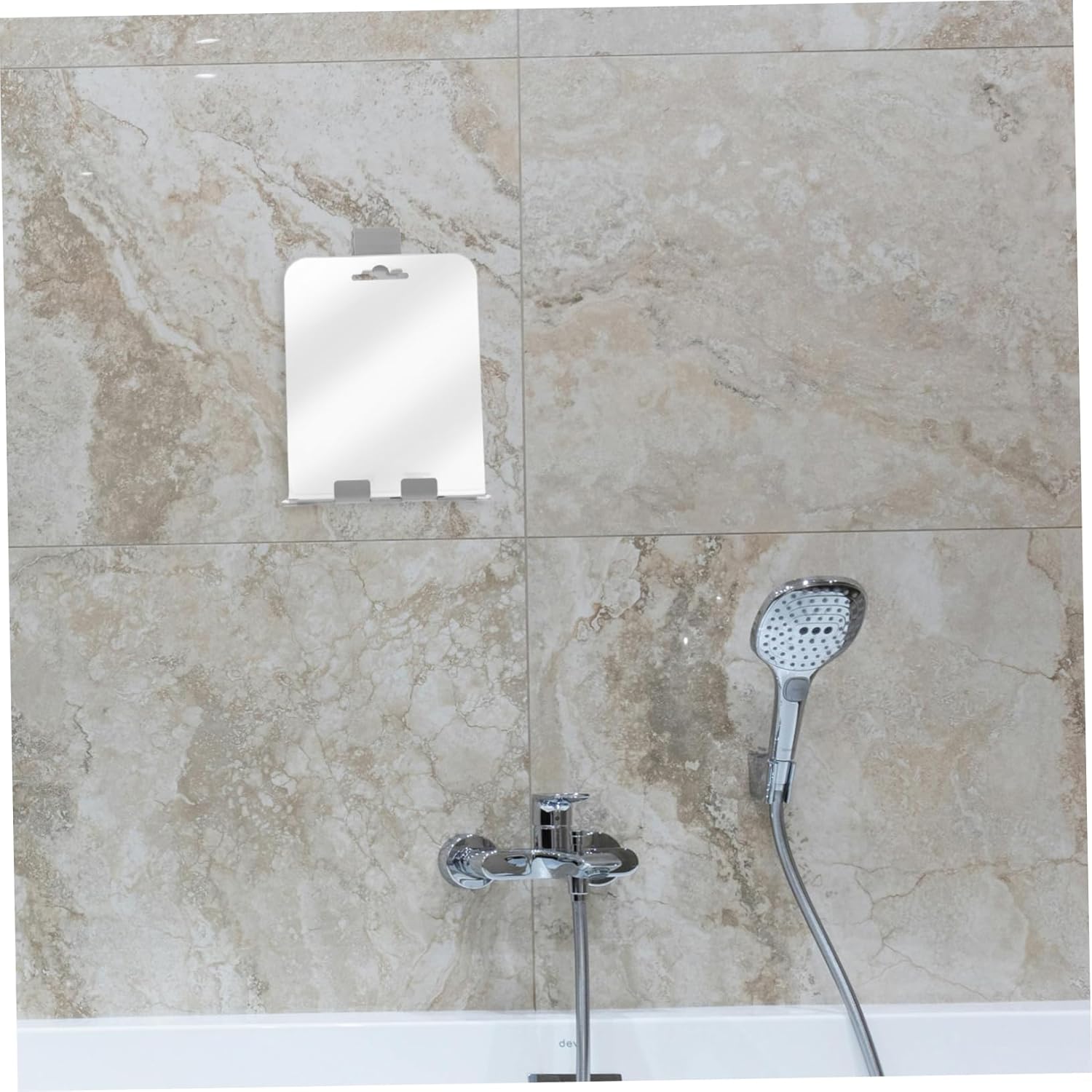 Stainless Steel Hook Anti-Fog Shower Mirror for Men