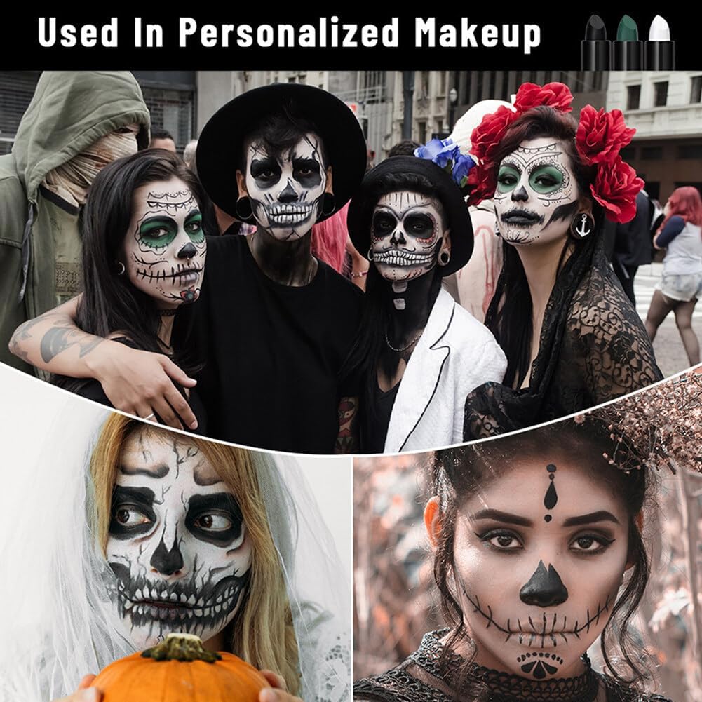 ikasus White Face Body Paint Stick for Sports and Halloween