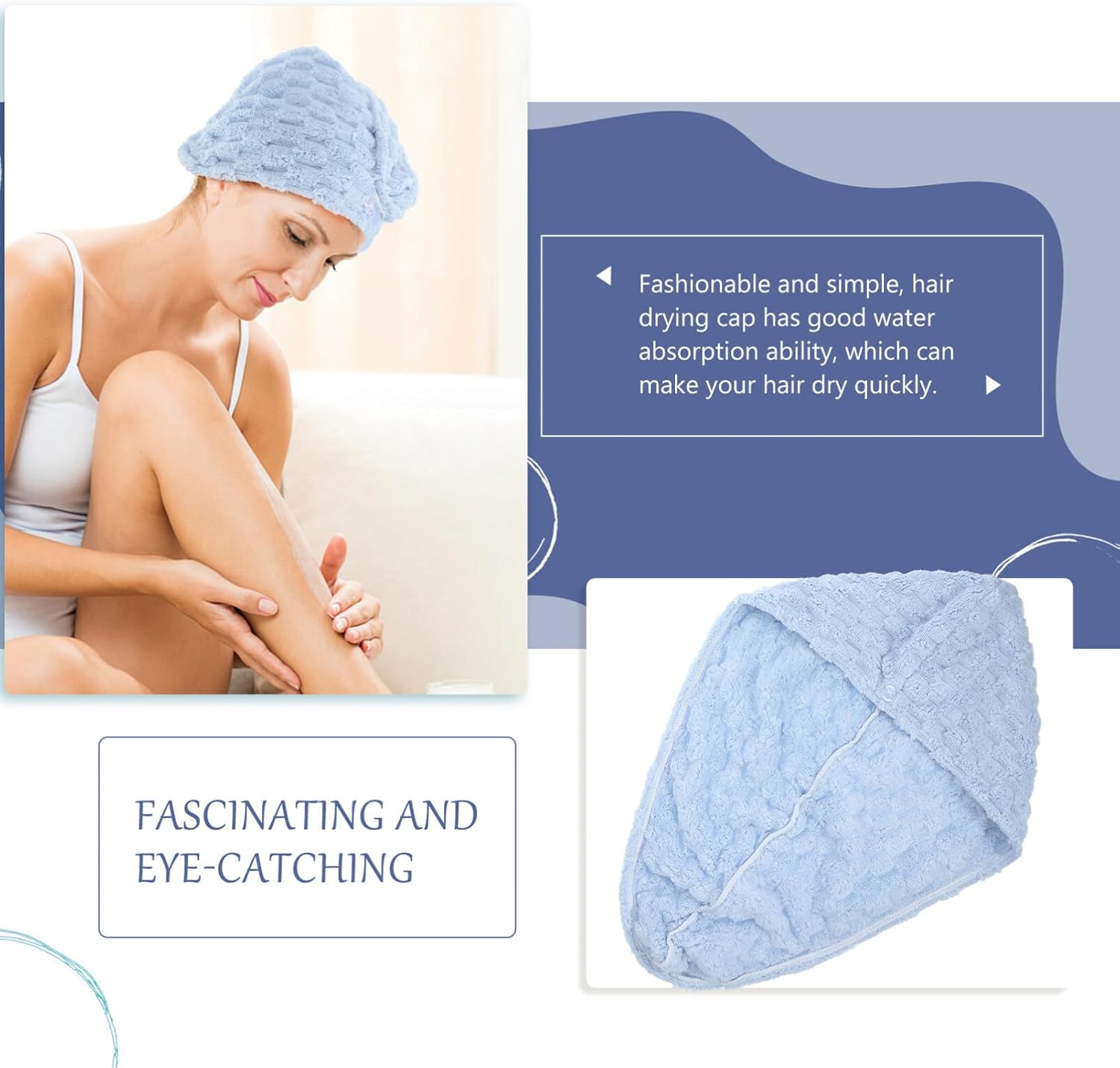 Minkissy Hair Drying Towel Wrap for Women 1