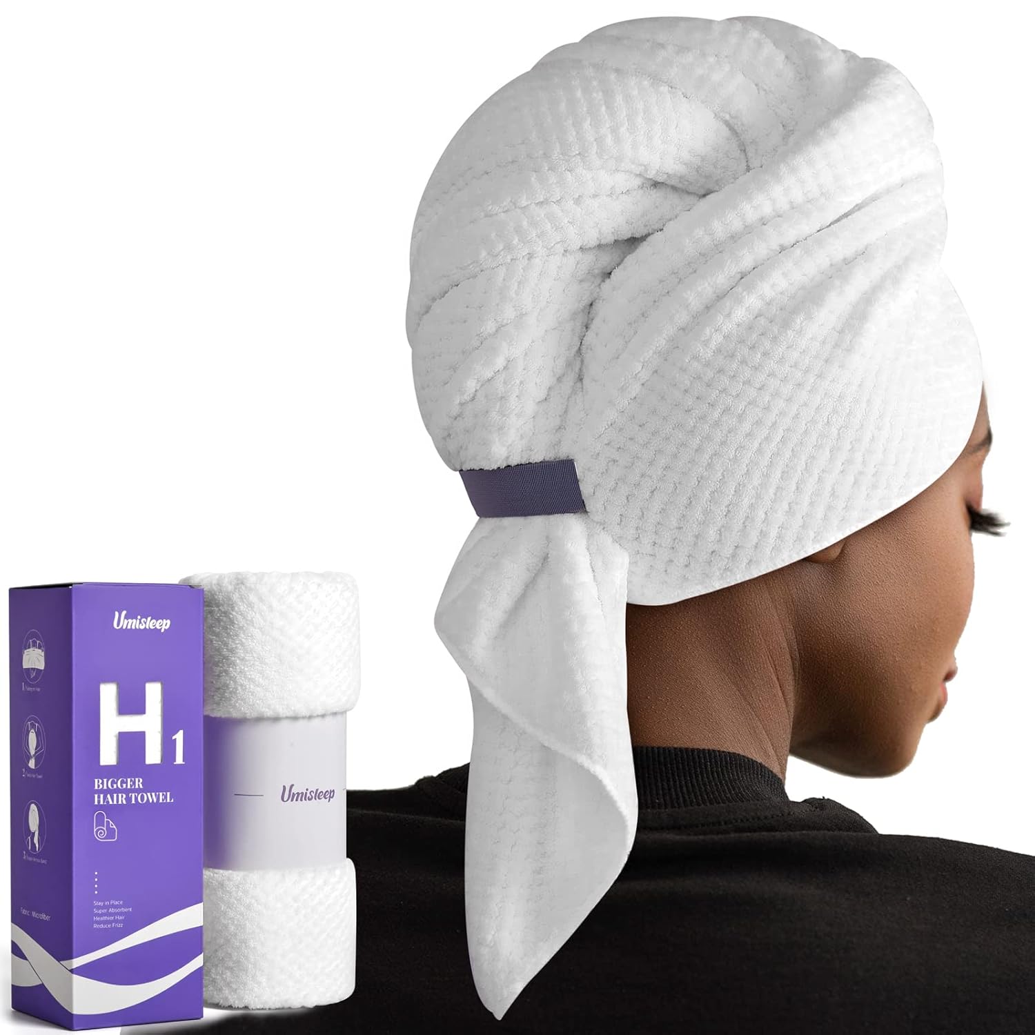 Umisleep Extra Large Microfiber Hair Towel Wrap