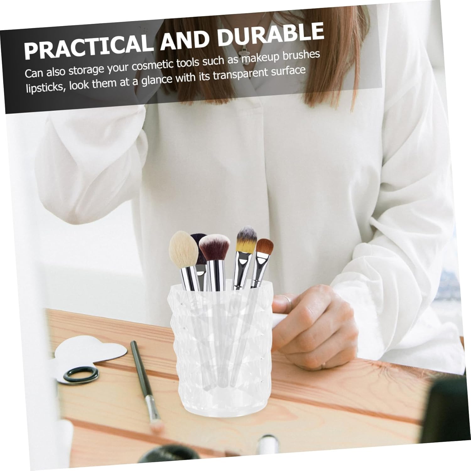 MAGICLULU Clear Cosmetic Storage Box for Makeup Tools