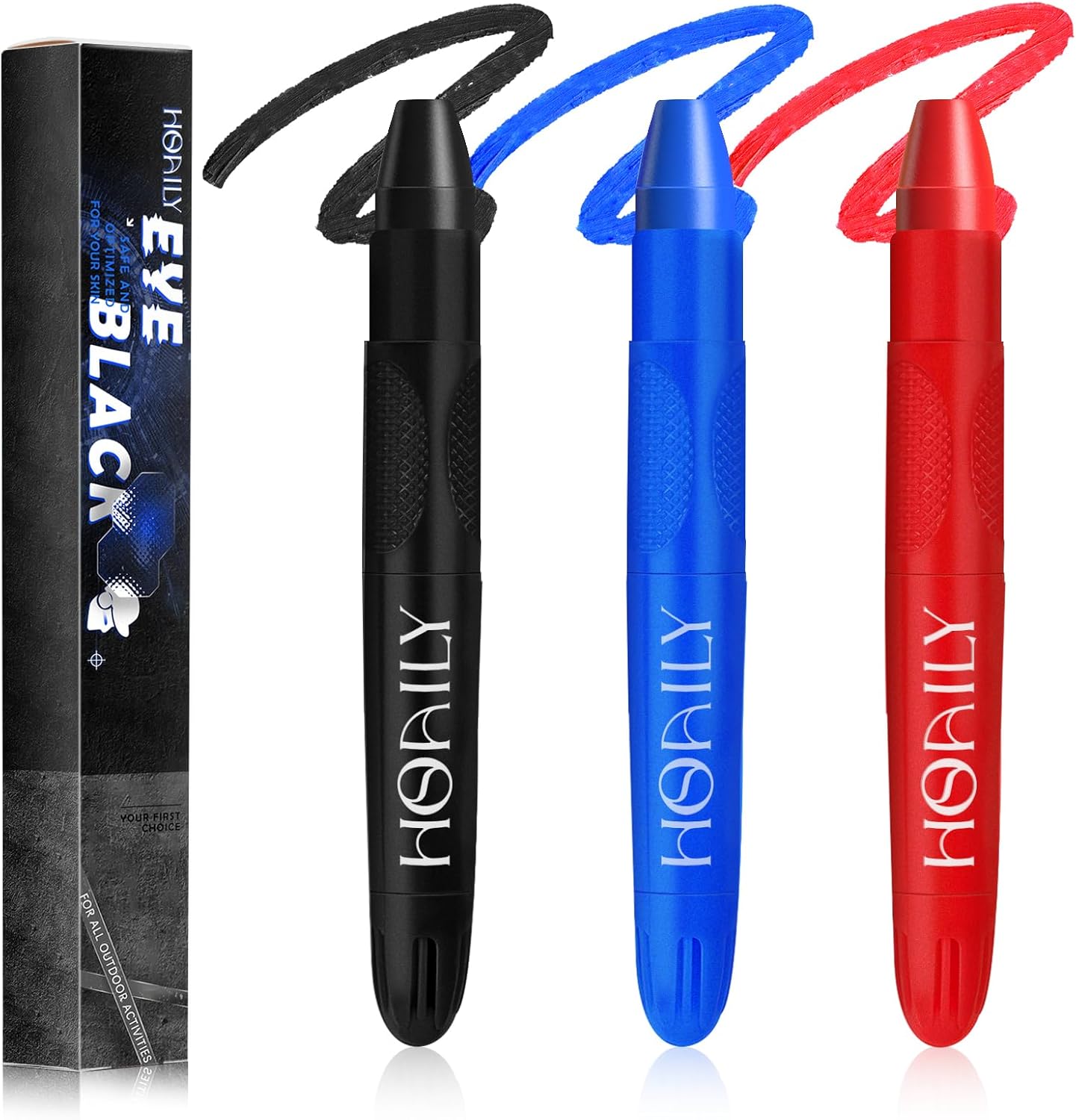HOSAILY 3Pcs Eye Black Stick for Sports and Halloween