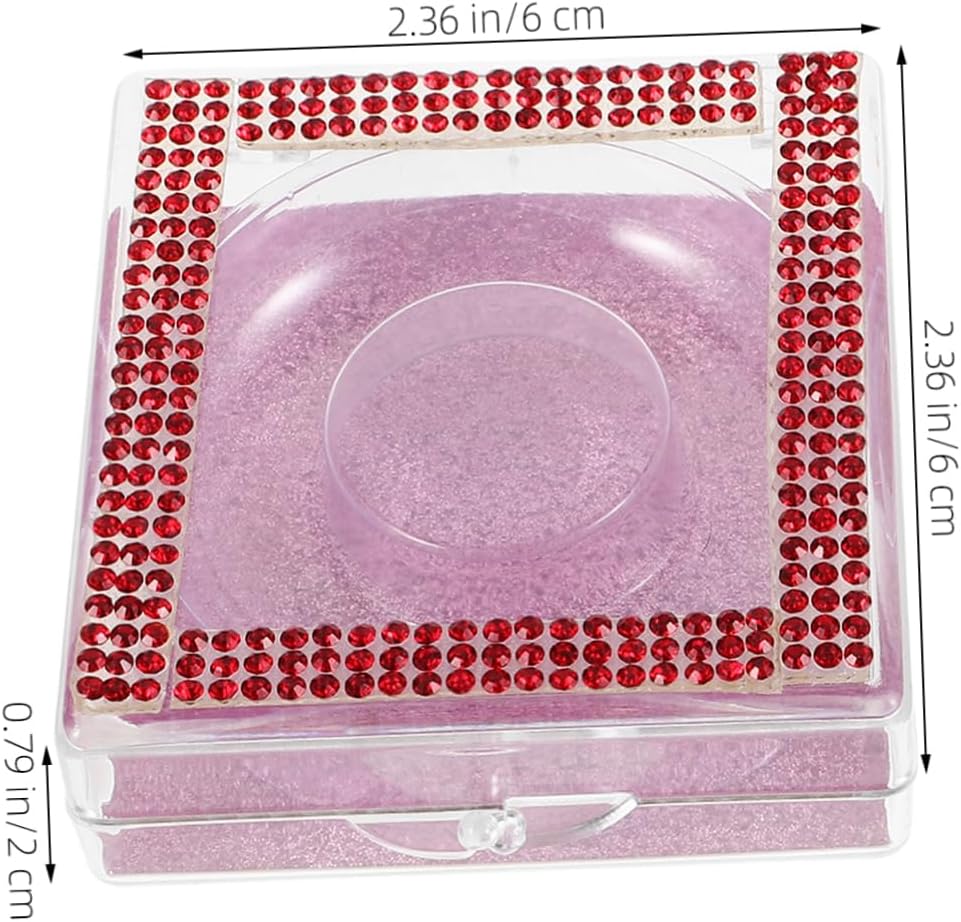 2pcs Rhinestone Eyelash Storage Box Stylish Case for Travel 1