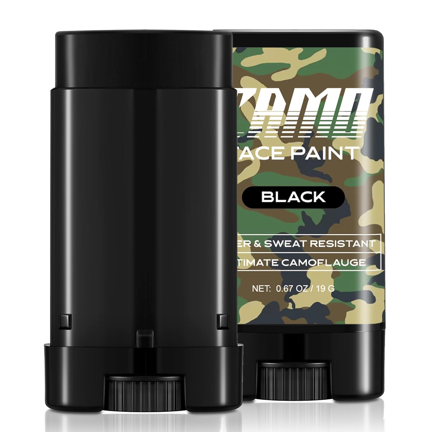 CCbeauty Black Camo Face Paint Stick - Sports Eye Black Halloween Makeup