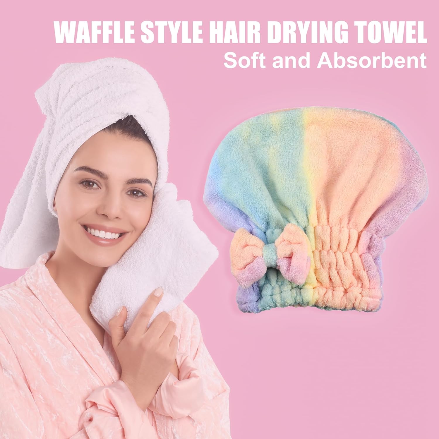 VOCOSTE Microfiber Hair Drying Towel Dry Cap