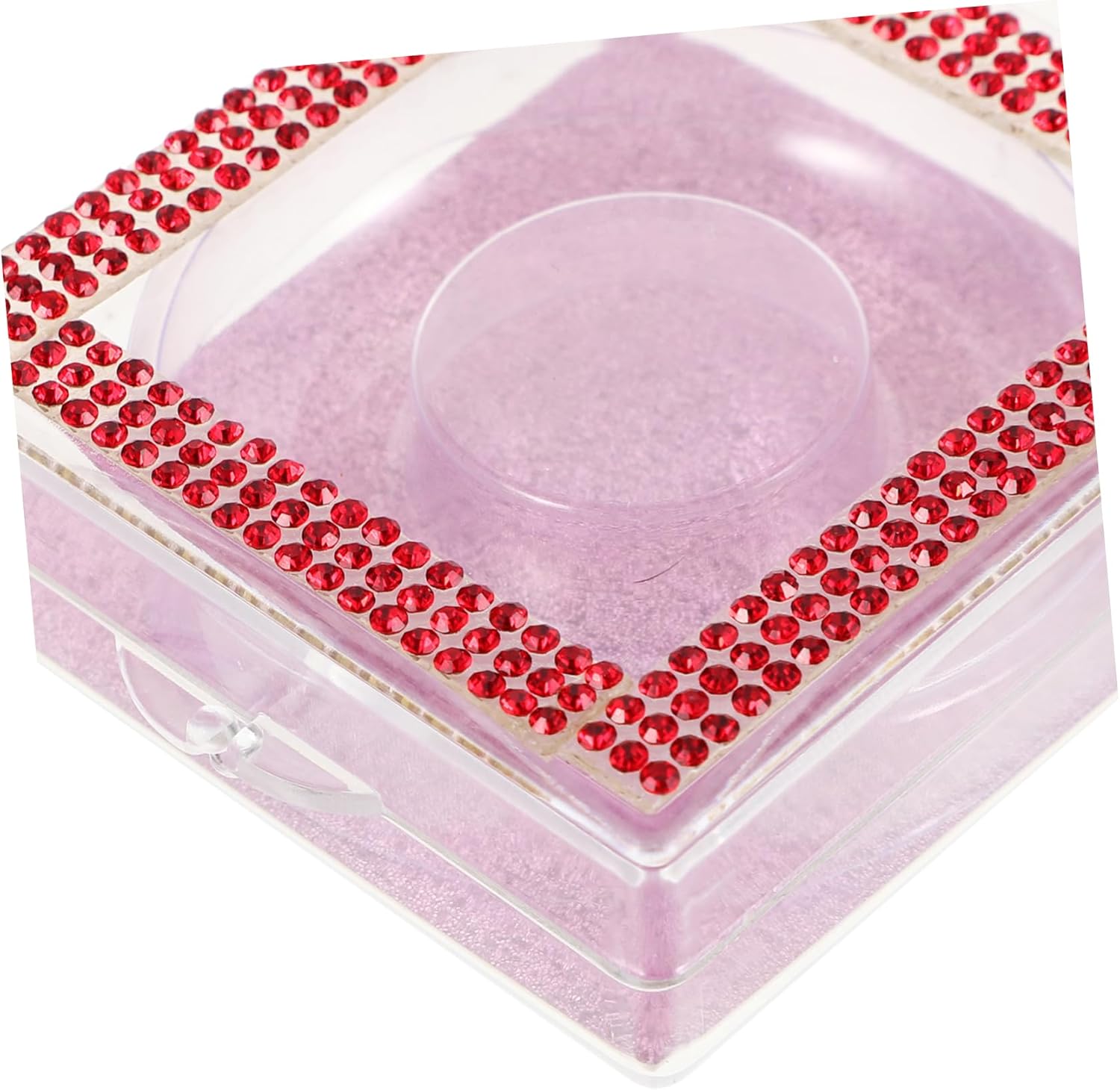 2pcs Rhinestone Eyelash Storage Box Stylish Case for Travel 1
