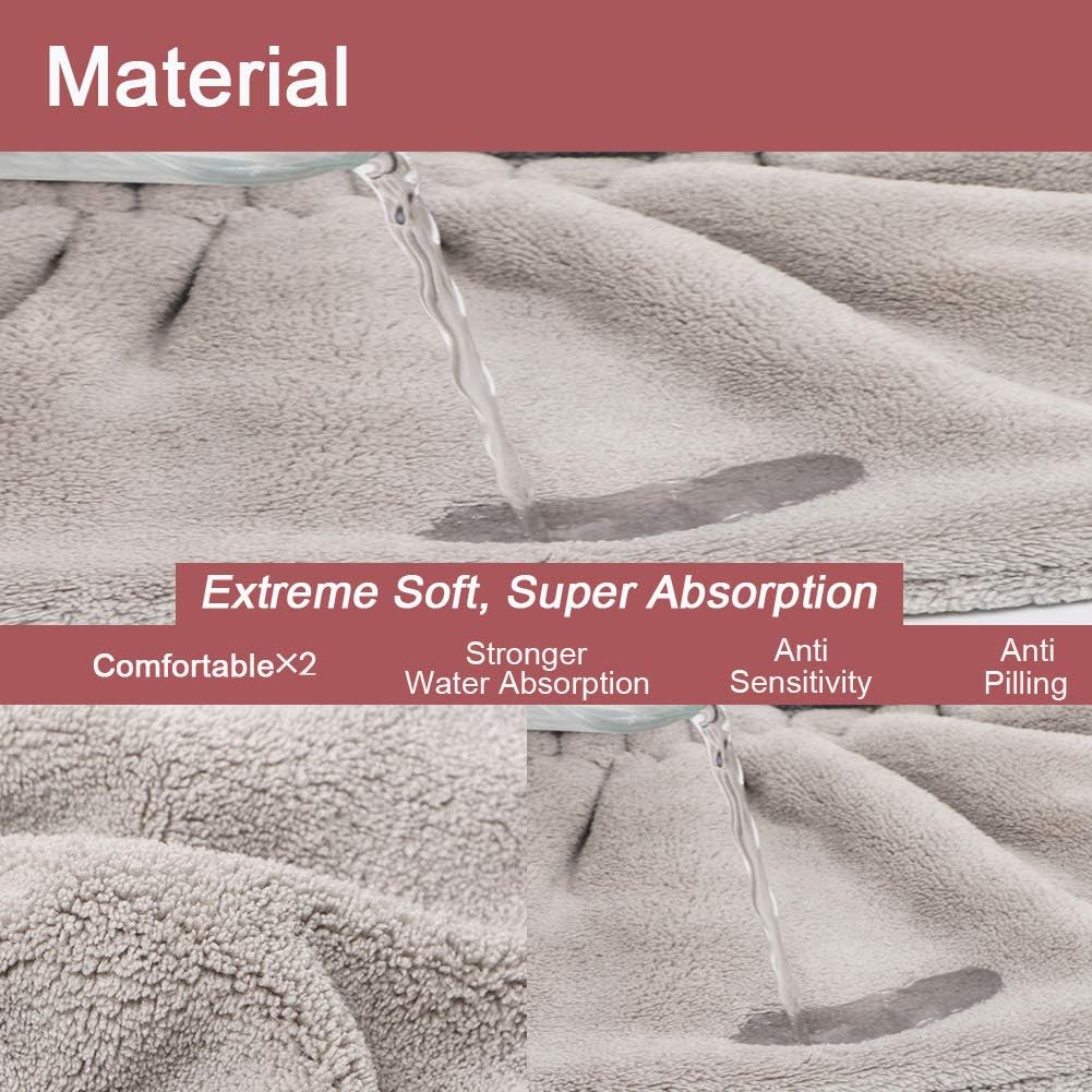 Jseng New Upgrade Microfiber Hair Drying Towel Cap Extra Soft Ultra Absorbent