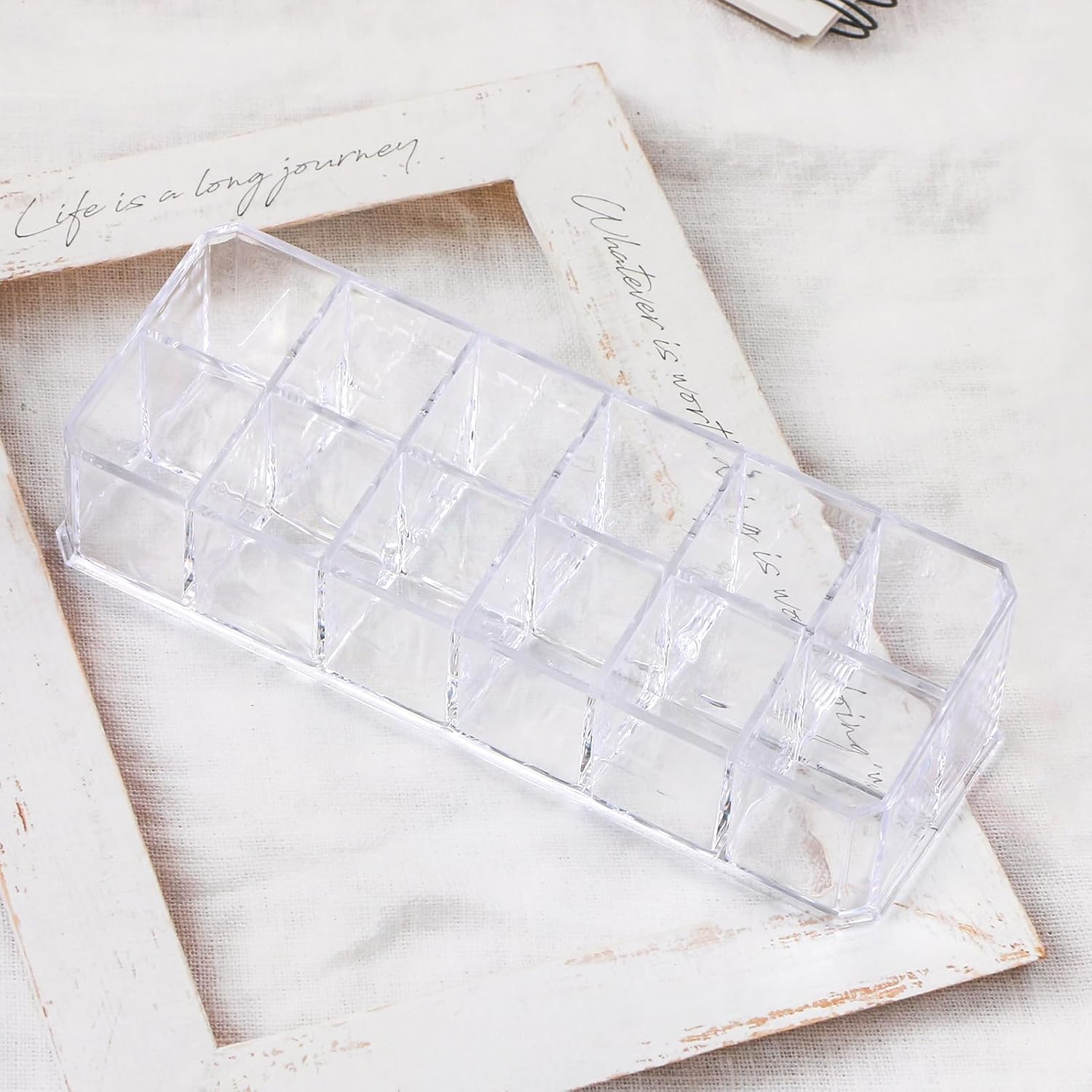 12-Slot Acrylic Lipstick Organizer Case