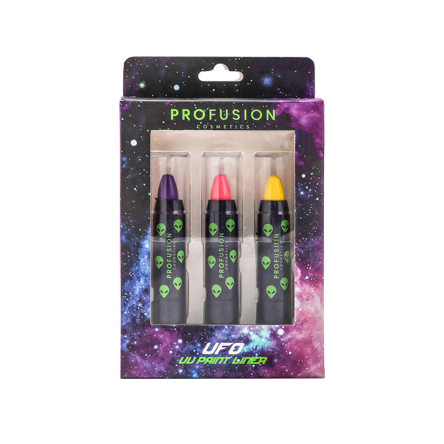 Profusion Cosmetics UFO UV Face Paint Liner Stick Trio