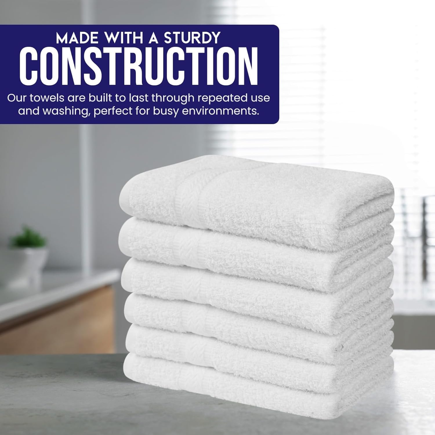 Linteum Textile Supply Premium Hair Drying Towels 20x40 inches Pack of 6
