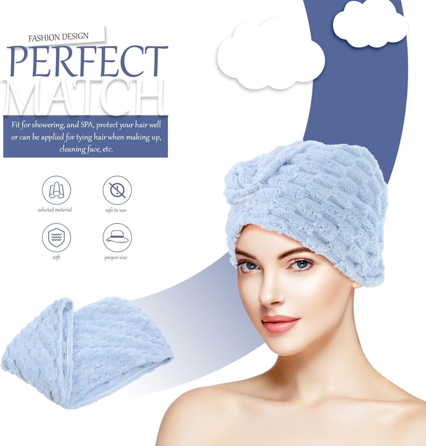 Minkissy Hair Drying Towel Wrap for Women 1