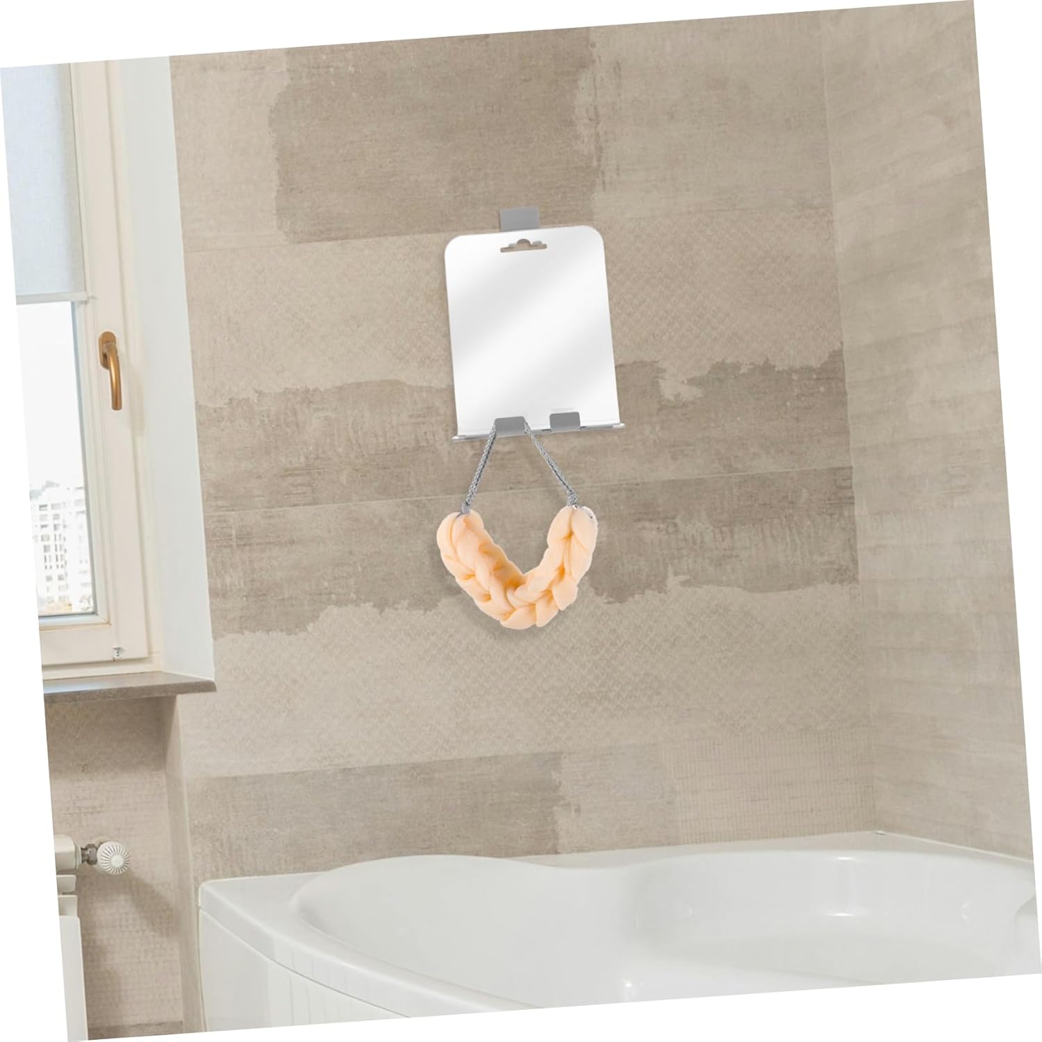 Cabilock Fogless Shower Mirror with Shelf and Hooks 1