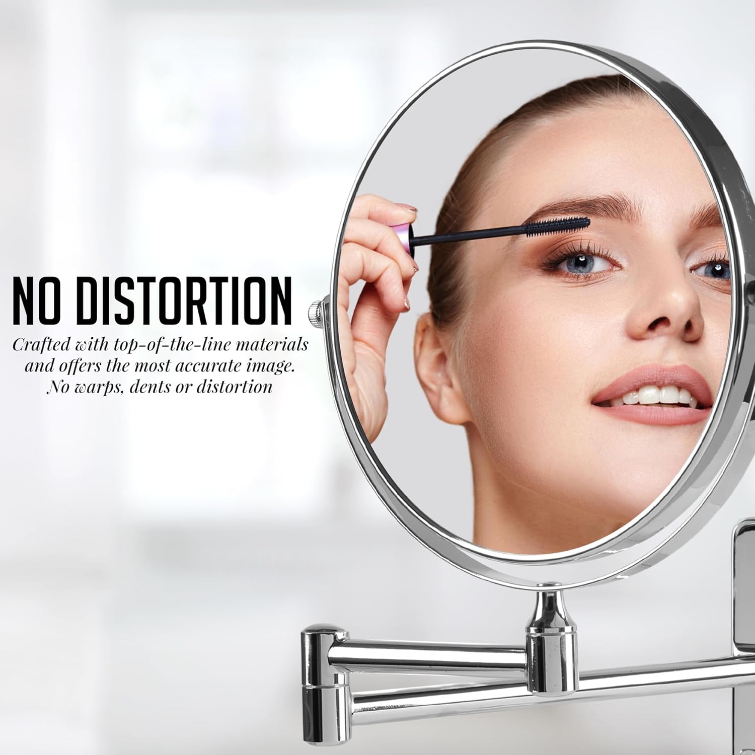 OVENTE 7 Wall Mirror with 1X10X Magnification and 360 Swivel