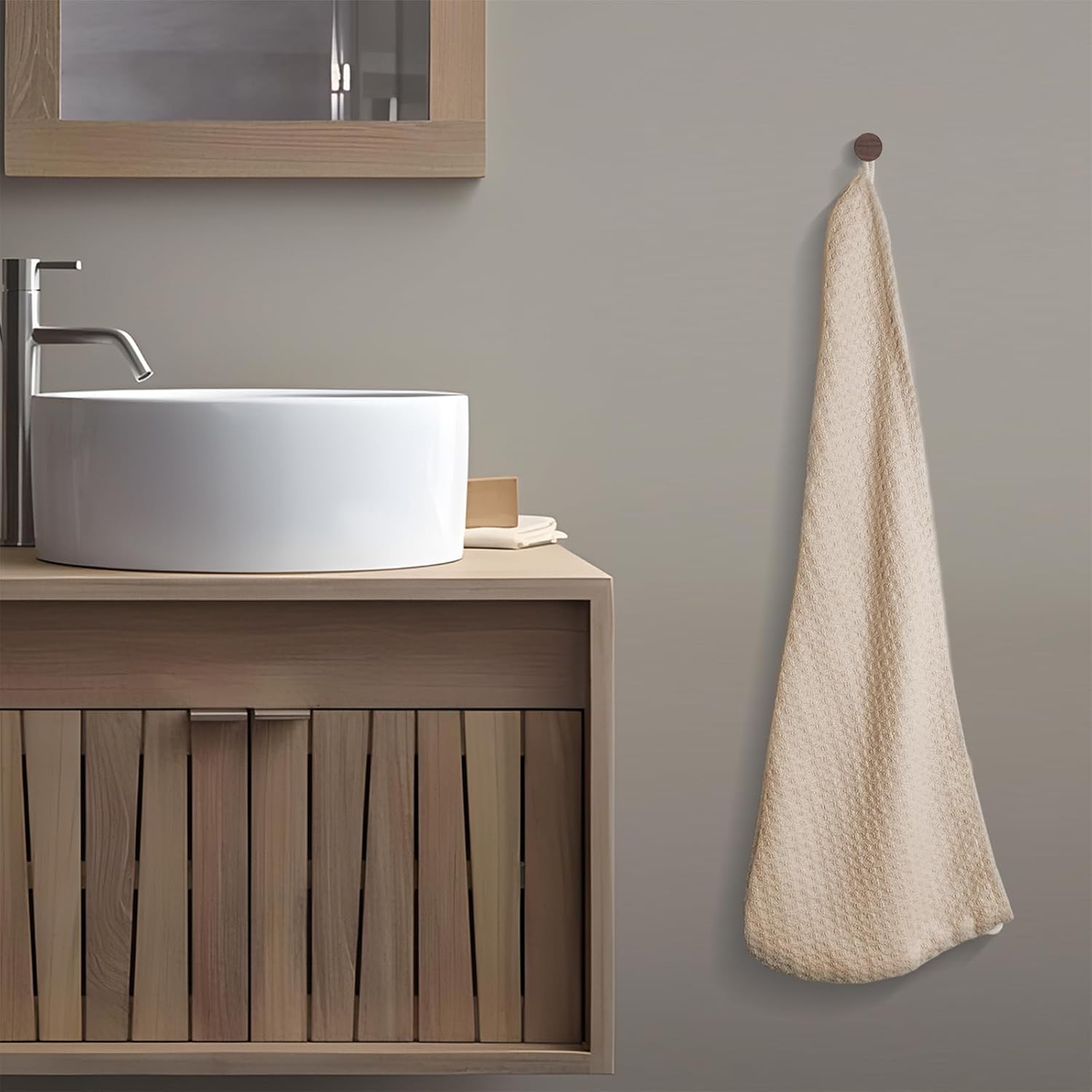 Super Absorbent Microfiber Hair Towel with Button
