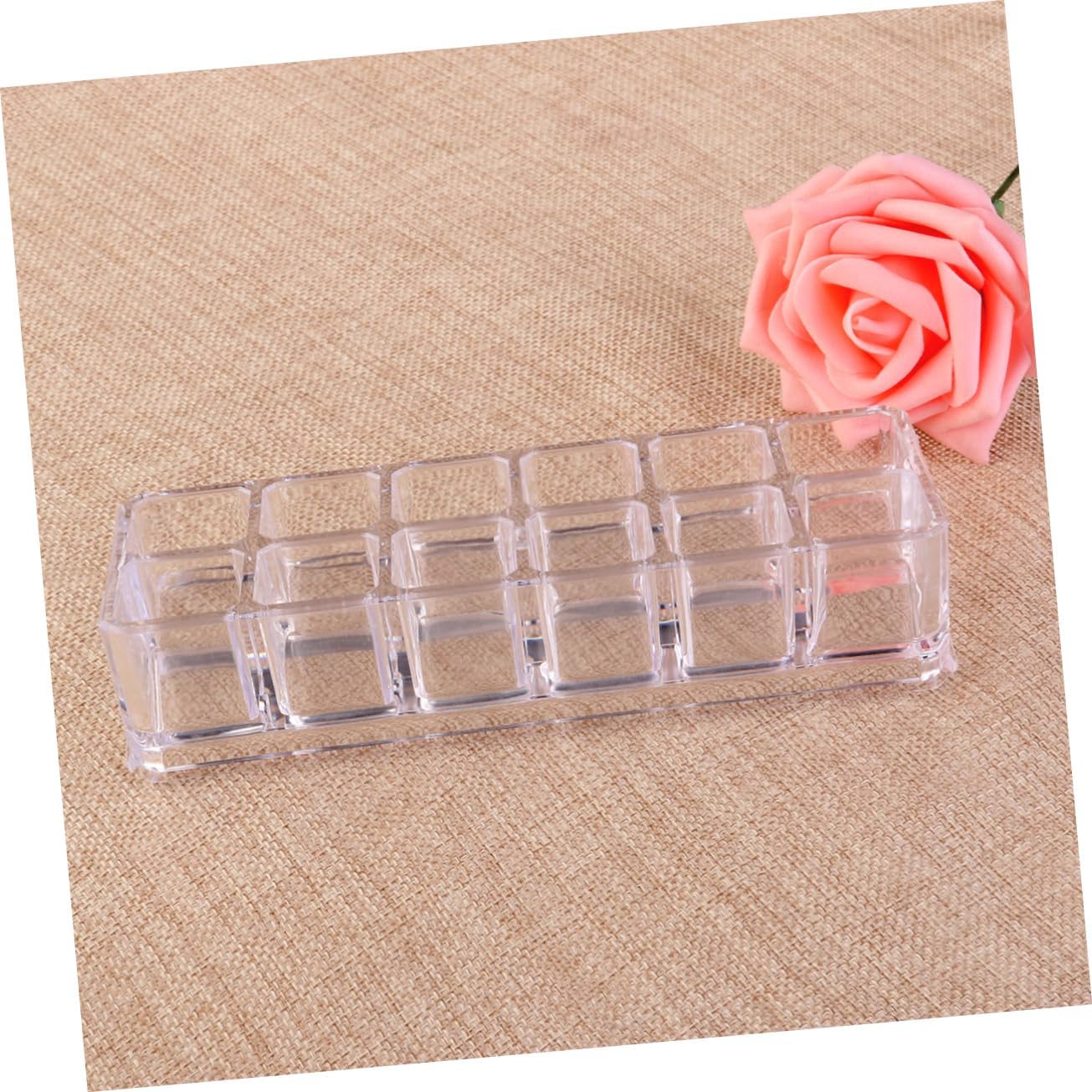 HONMEET Acrylic Lipstick Display Rack 12 Slot Organizer