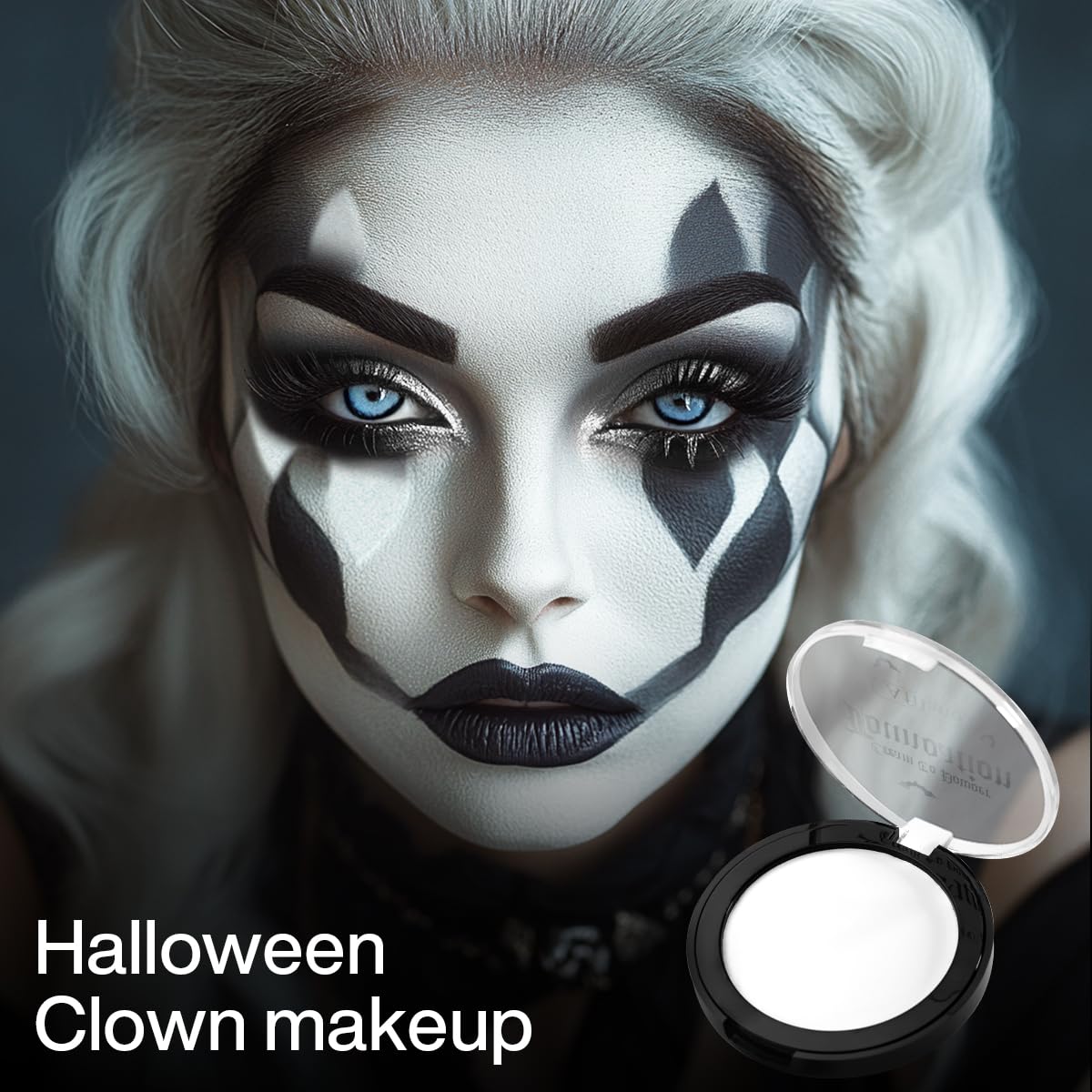 Goth White Face Paint Foundation for Halloween Costumes