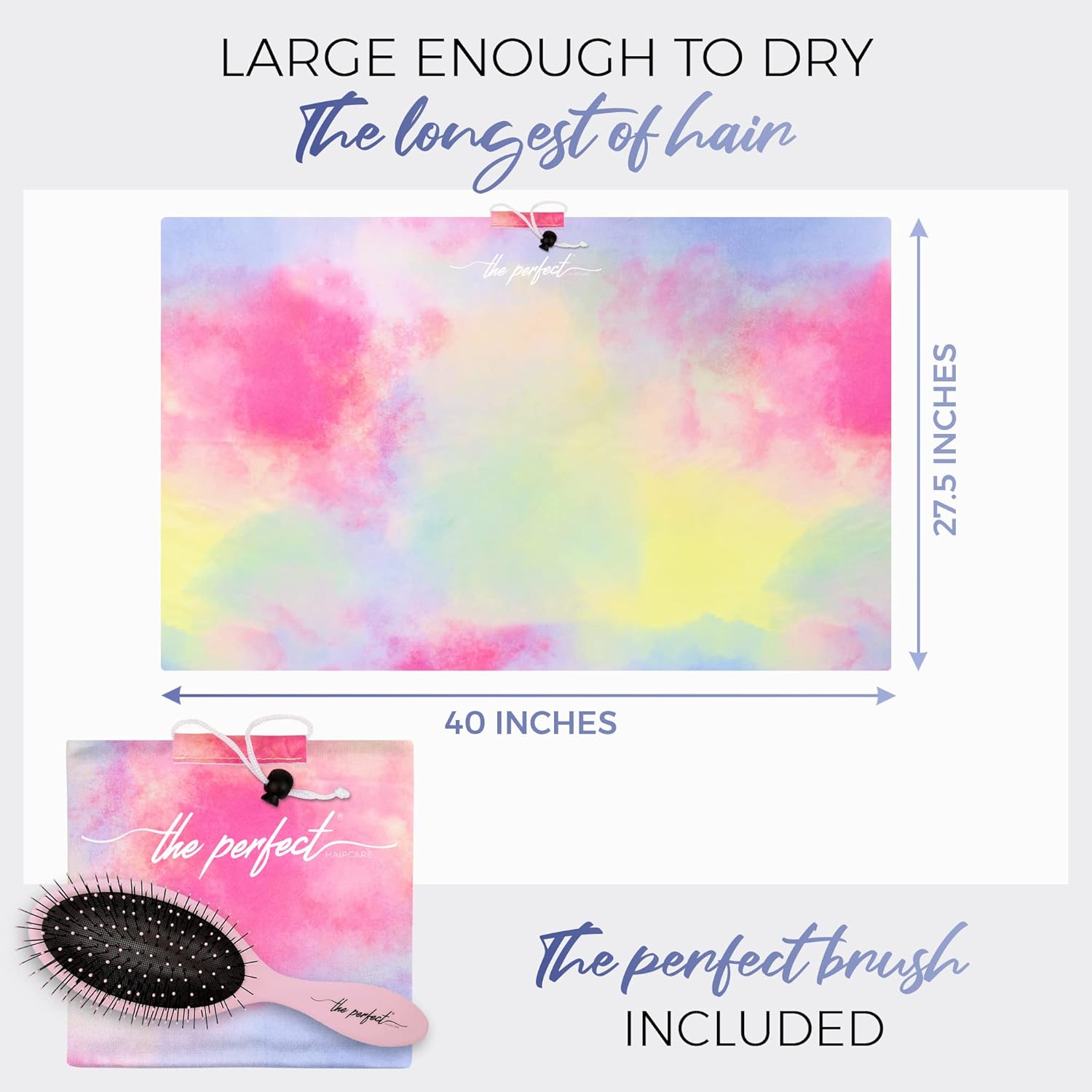 The Perfect Haircare Microfiber Towel Wrap - Fast Drying Anti-Frizz Gentle Detangling