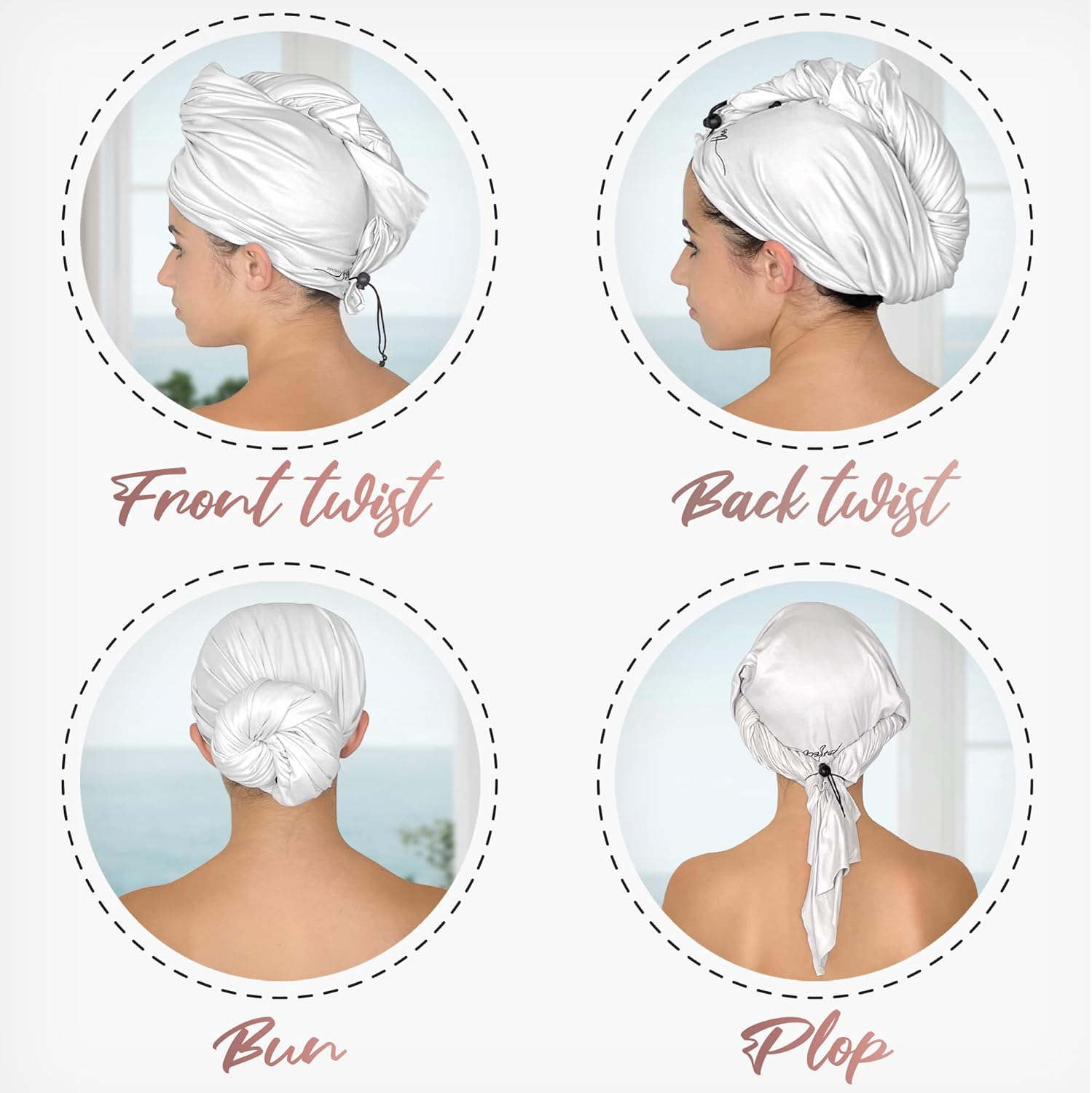 THE PERFECT HAIRCARE Curly Hair Microfiber Plopping Towel Set 1